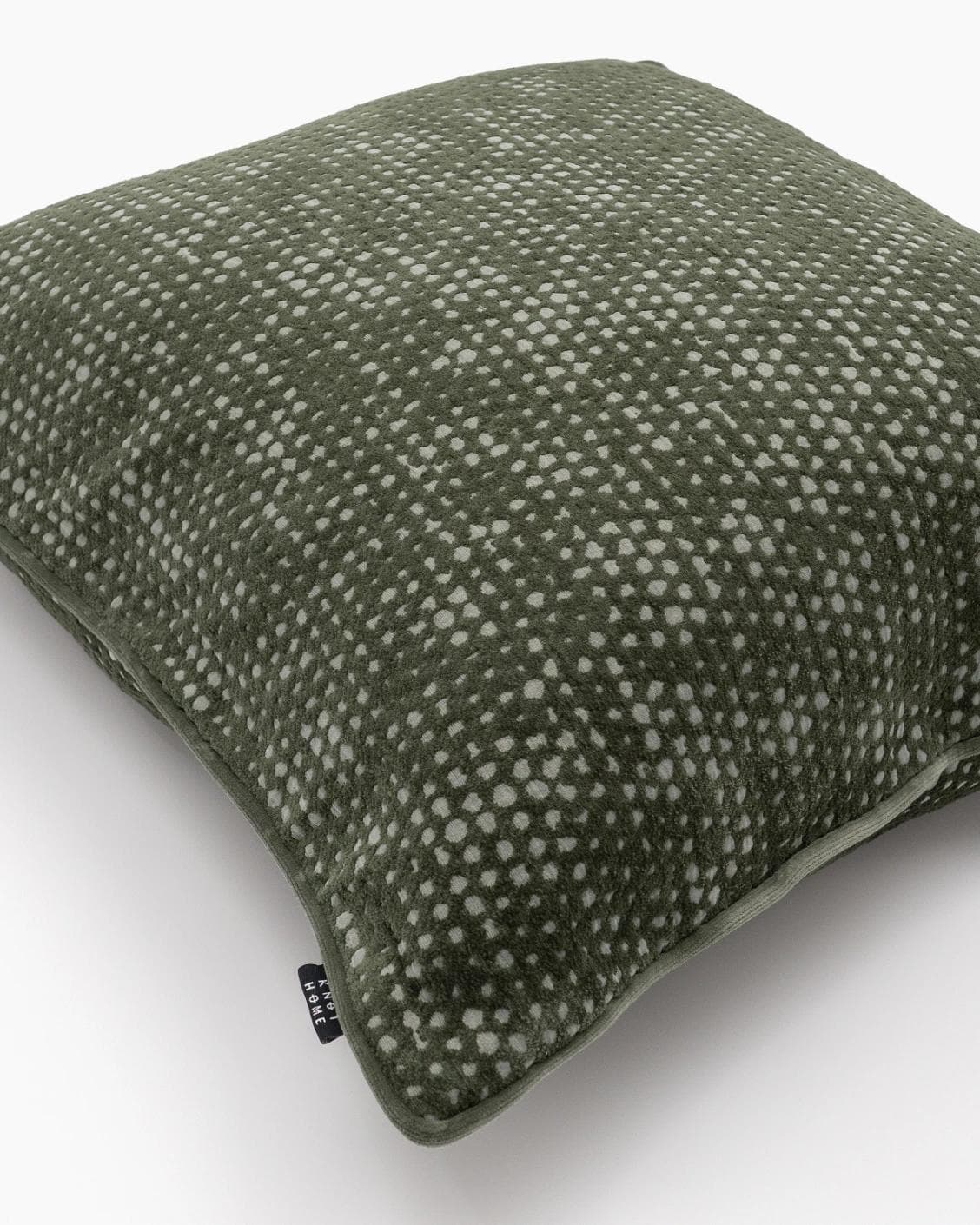 Mercy Sage cushion in green, shown in a product top view as image 9