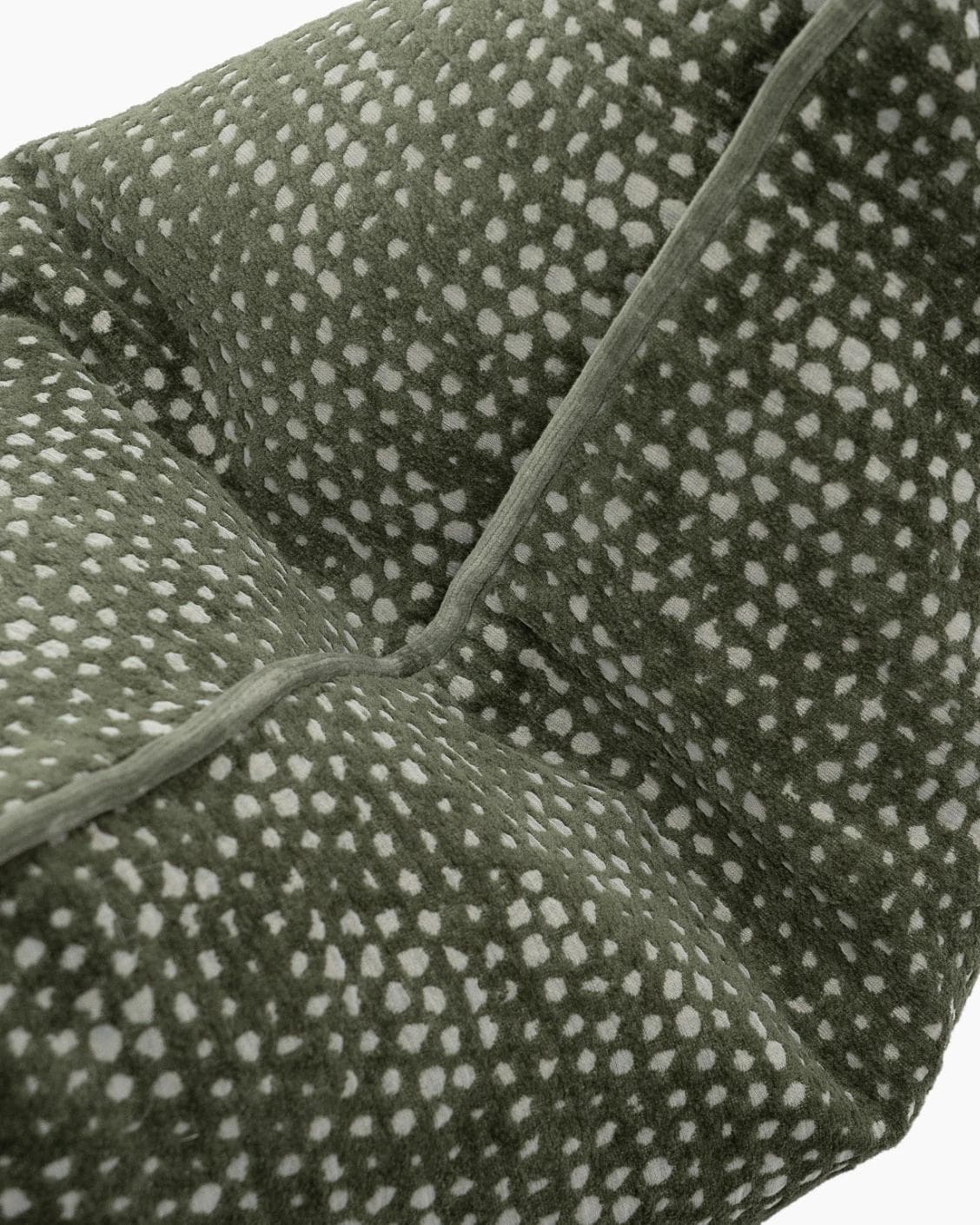 Mercy Sage cushion in green, shown in a product top view as image 10