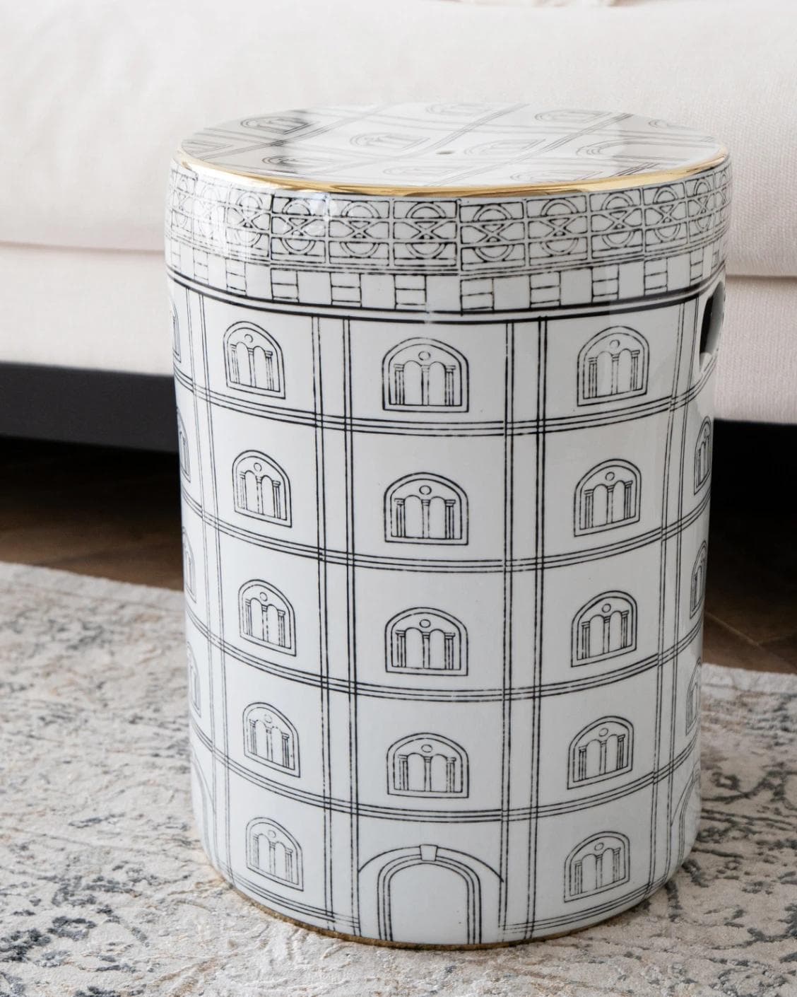 Mia Jacobsen II stools in black and white, shown in a lifestyle front view as image 8