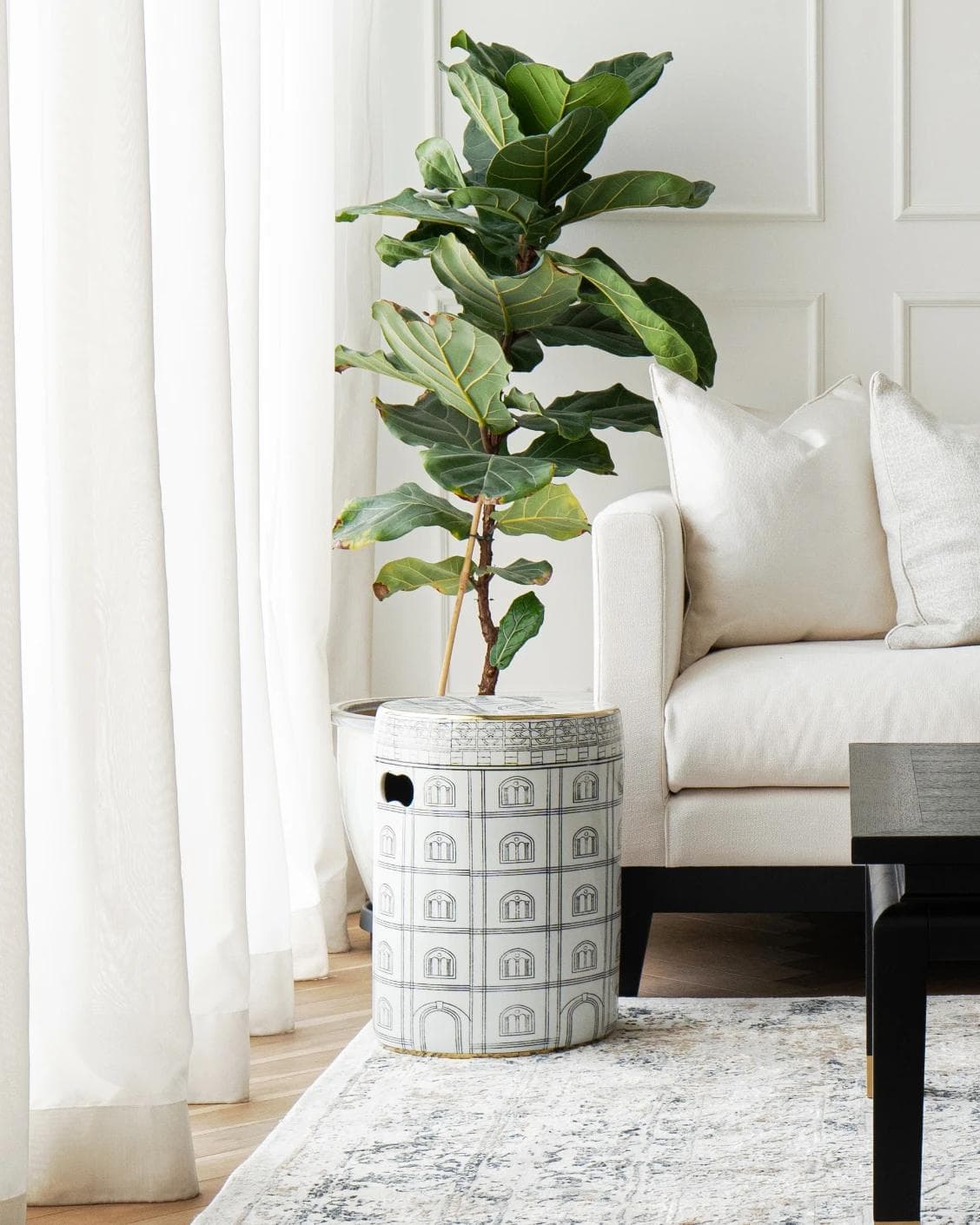 Mia Jacobsen II stools in black and white, shown in a lifestyle front view as image 9
