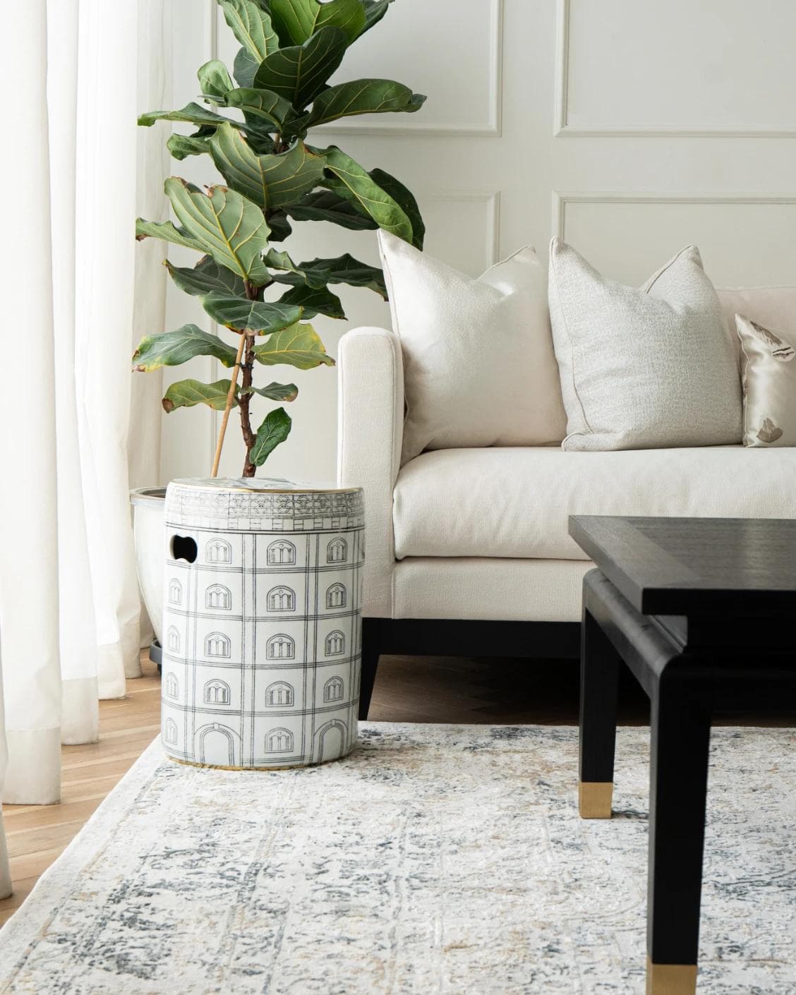 Mia Jacobsen II stools in black and white, shown in a lifestyle front view as image 10