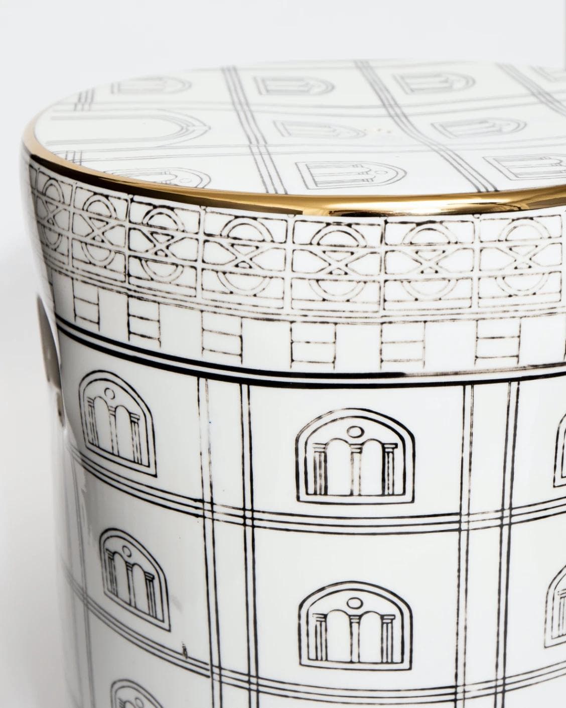 Mia Jacobsen II stools in black and white, shown in a product close-up top view as image 18