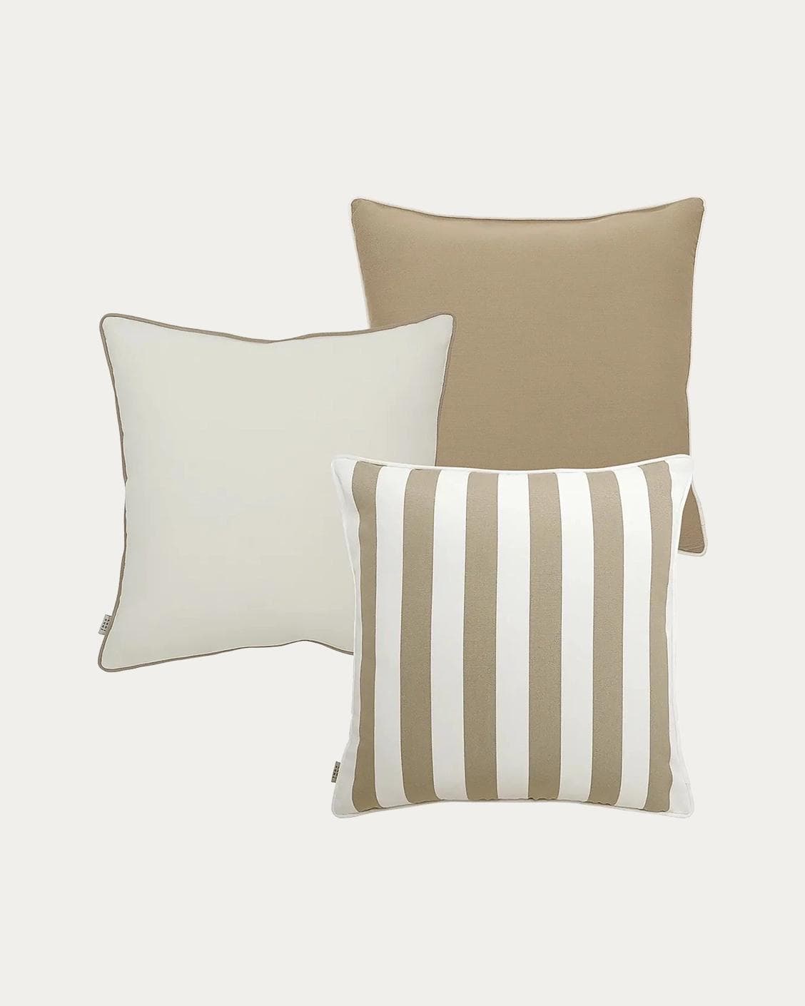 Miko Bundle outdoor bundles in brown, ivory and beige, shown in a product as image 1