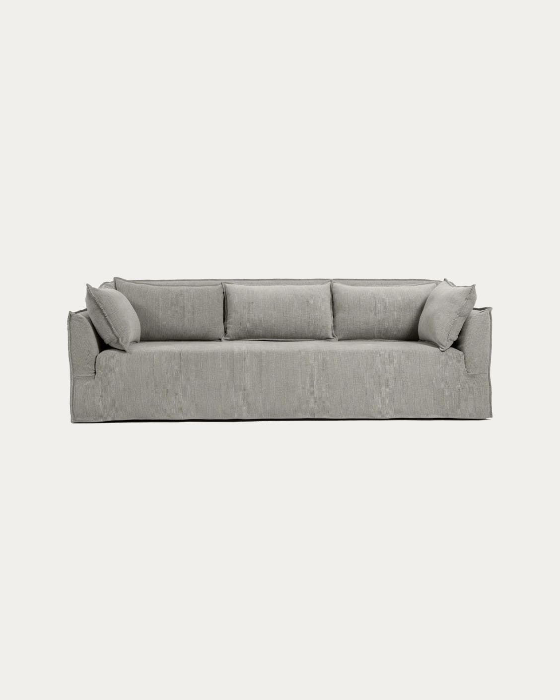 Miro Warm Stone sofa in warm stone, shown in a product front view as image 1