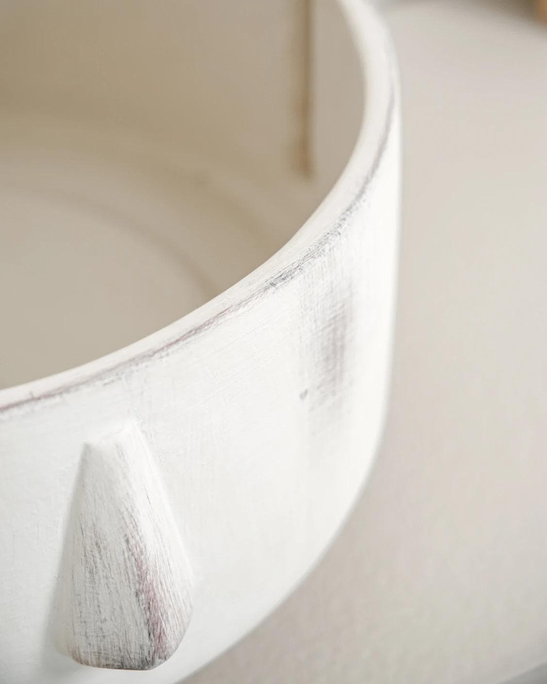 Misha Terra bowls in ivory and white, shown in a lifestyle top view as image 7