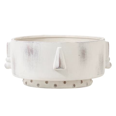Misha Terra bowls in ivory and white, shown in a product front view as image 1