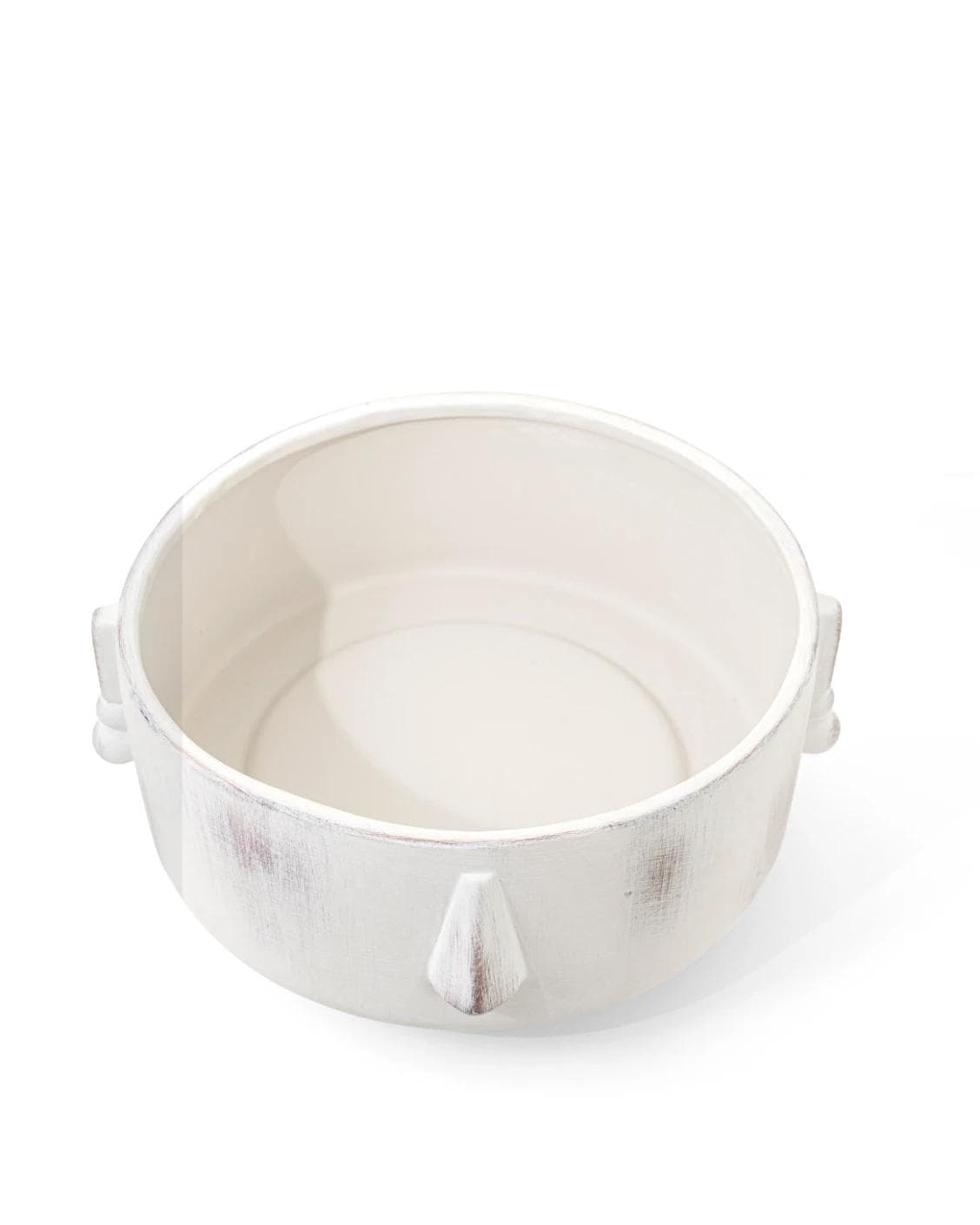 Misha Terra bowls in ivory and white, shown in a product top view as image 9