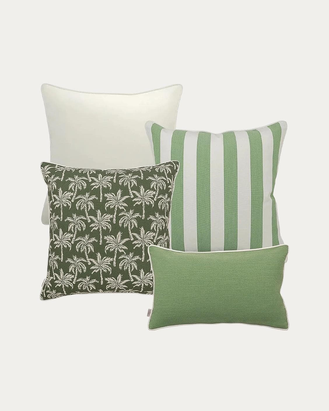 Mysha Bundle outdoor bundles in ivory and green, shown in a product as image 1