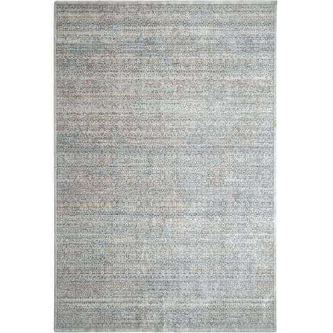 Natalia Azure carpets in blue and grey, shown in a product top view as image 1