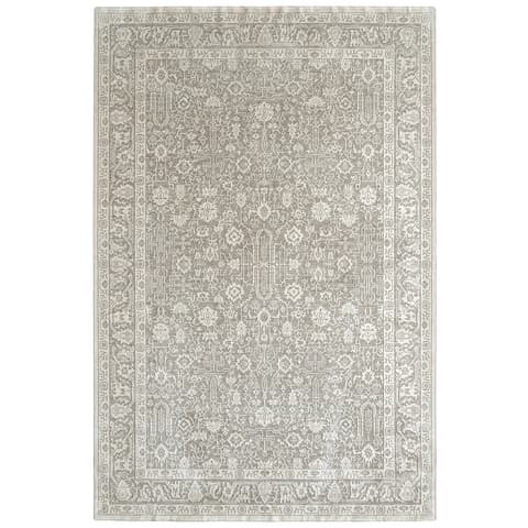 Natalia Sandy carpets in beige and grey, shown in a product top view as image 1