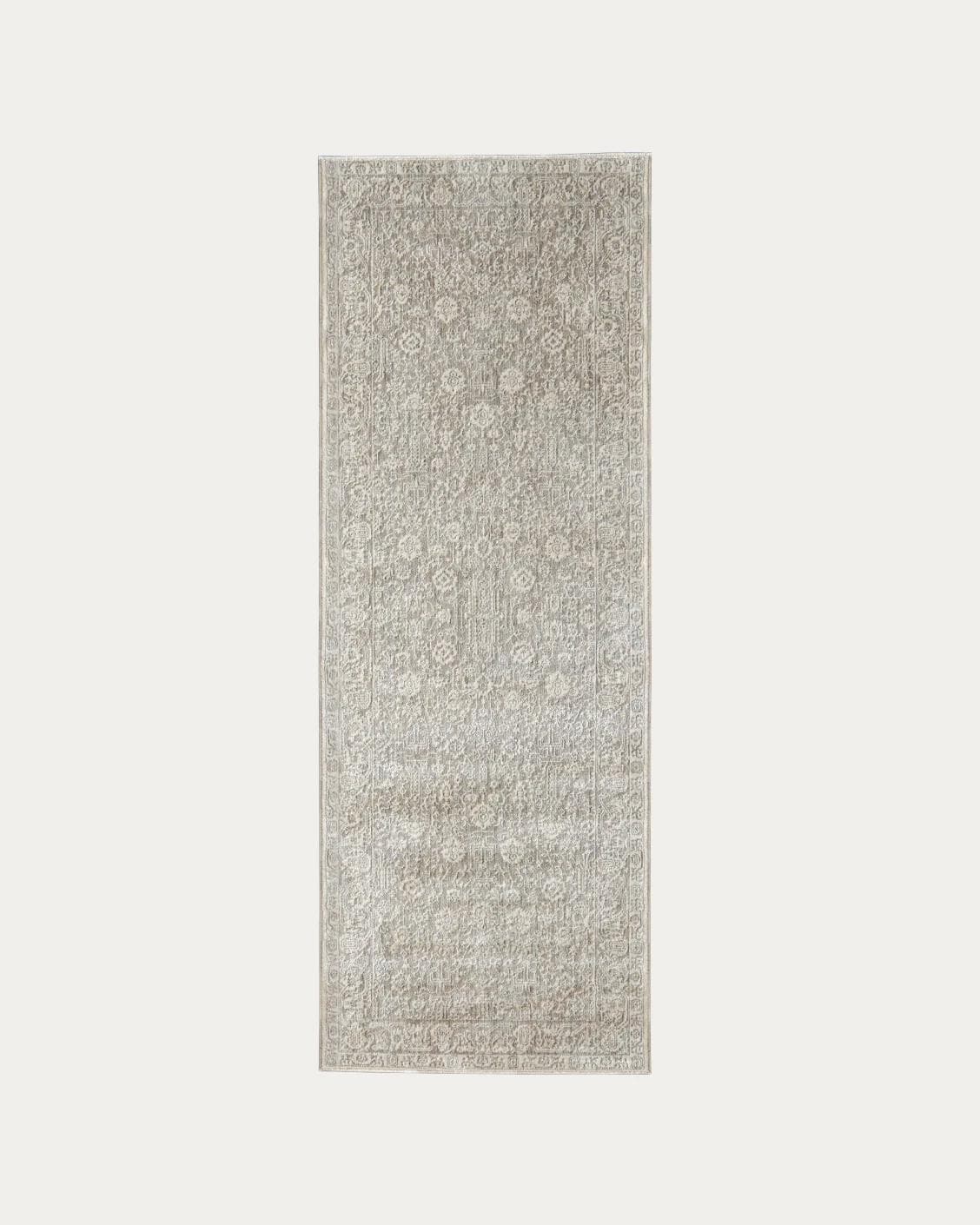 Natalia Sandy carpets in beige and grey, shown in a product top view as image 1