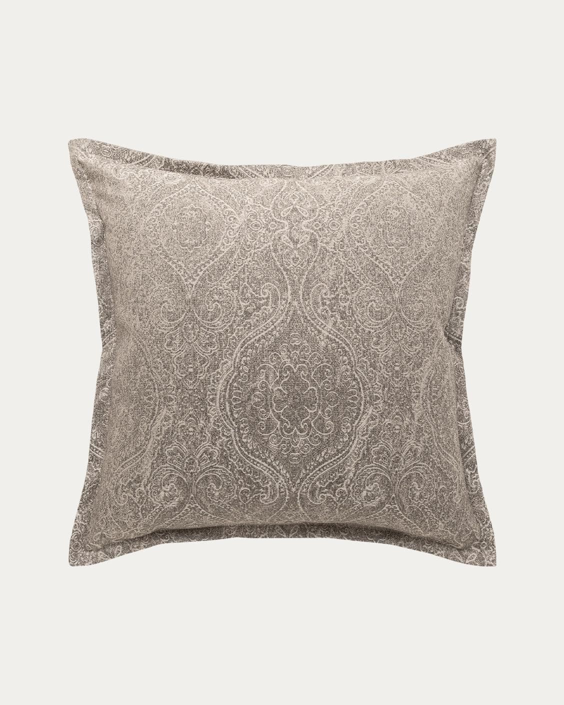Nia Laurent cushion in taupe and grey, shown in a product front view as image 1