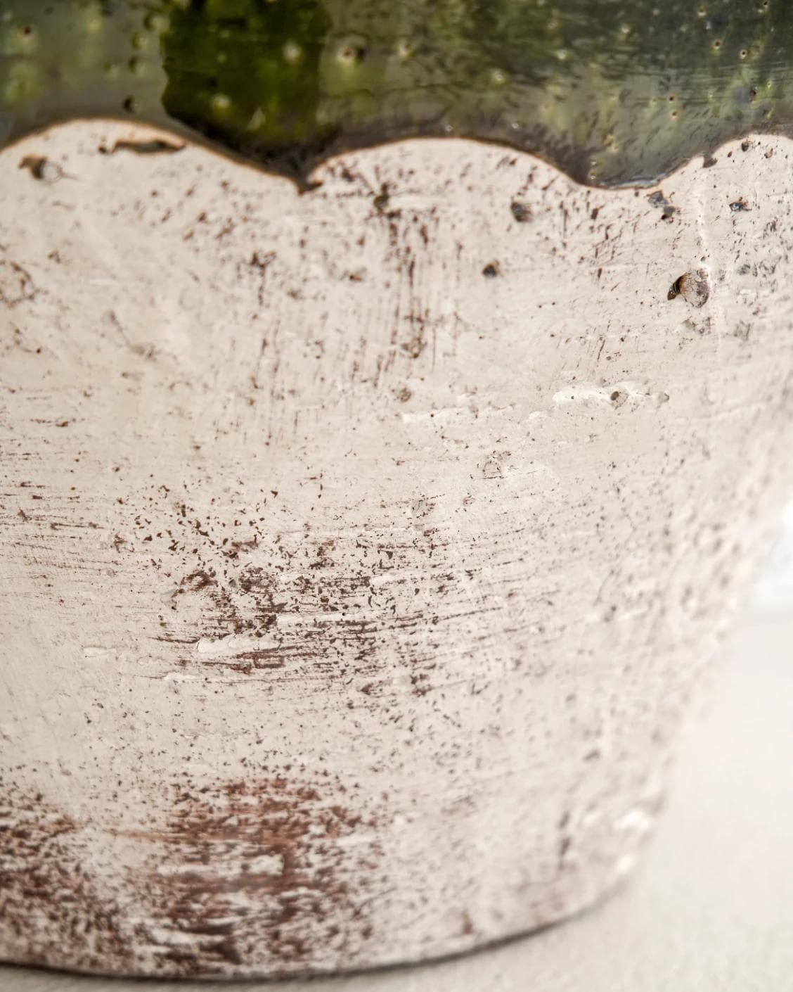 Nilsa Terra vases in deep olive and green, shown in a lifestyle close-up as image 5
