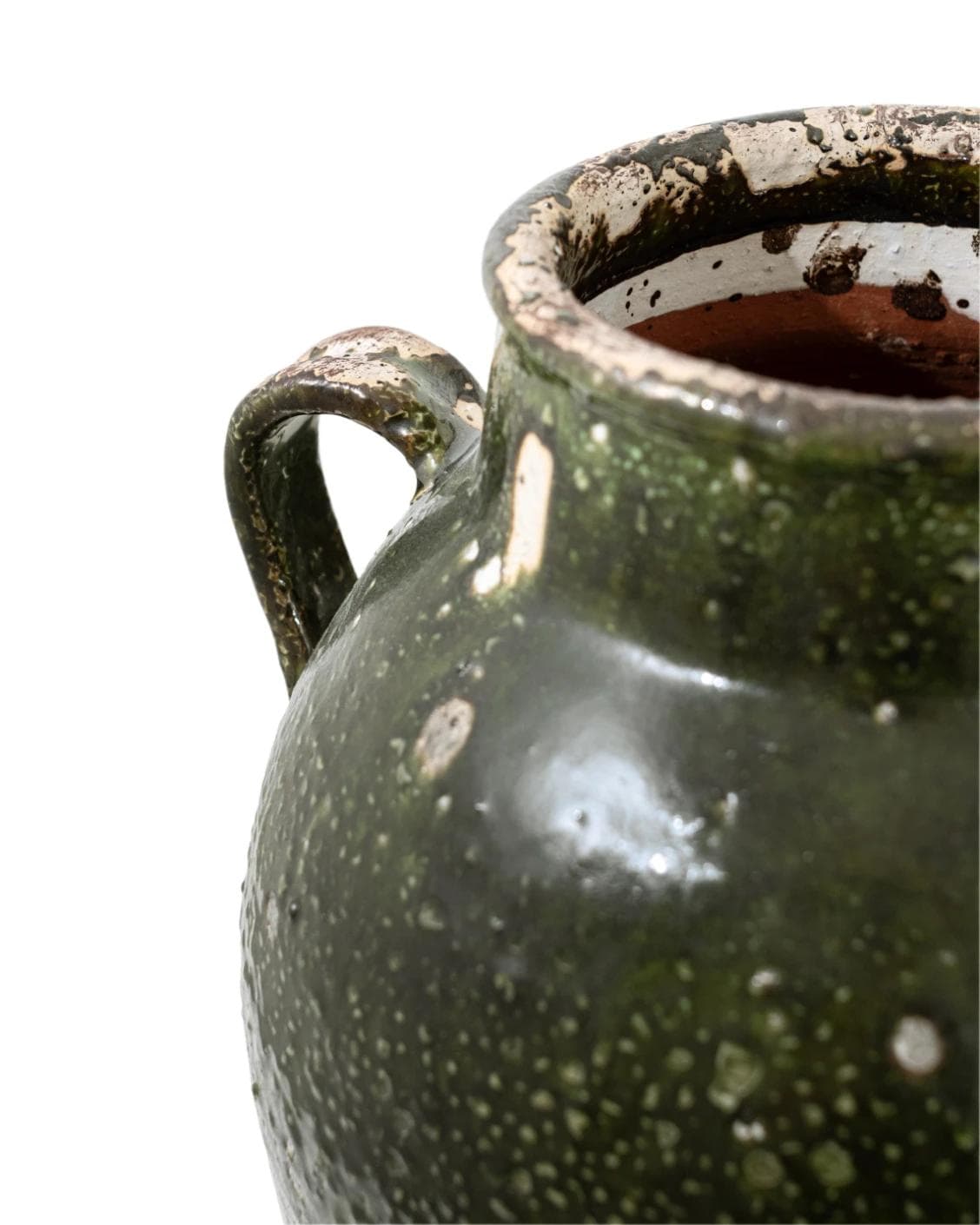Nilsa Terra vases in deep olive and green, shown in a product close-up top view as image 8