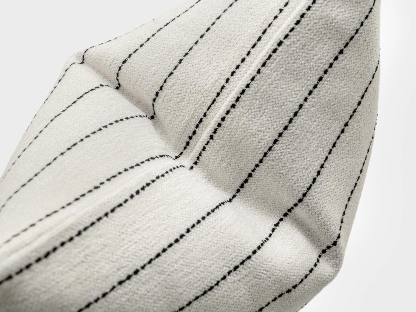 Noa Bianca cushion in black and ivory, shown in a product top view as image 9