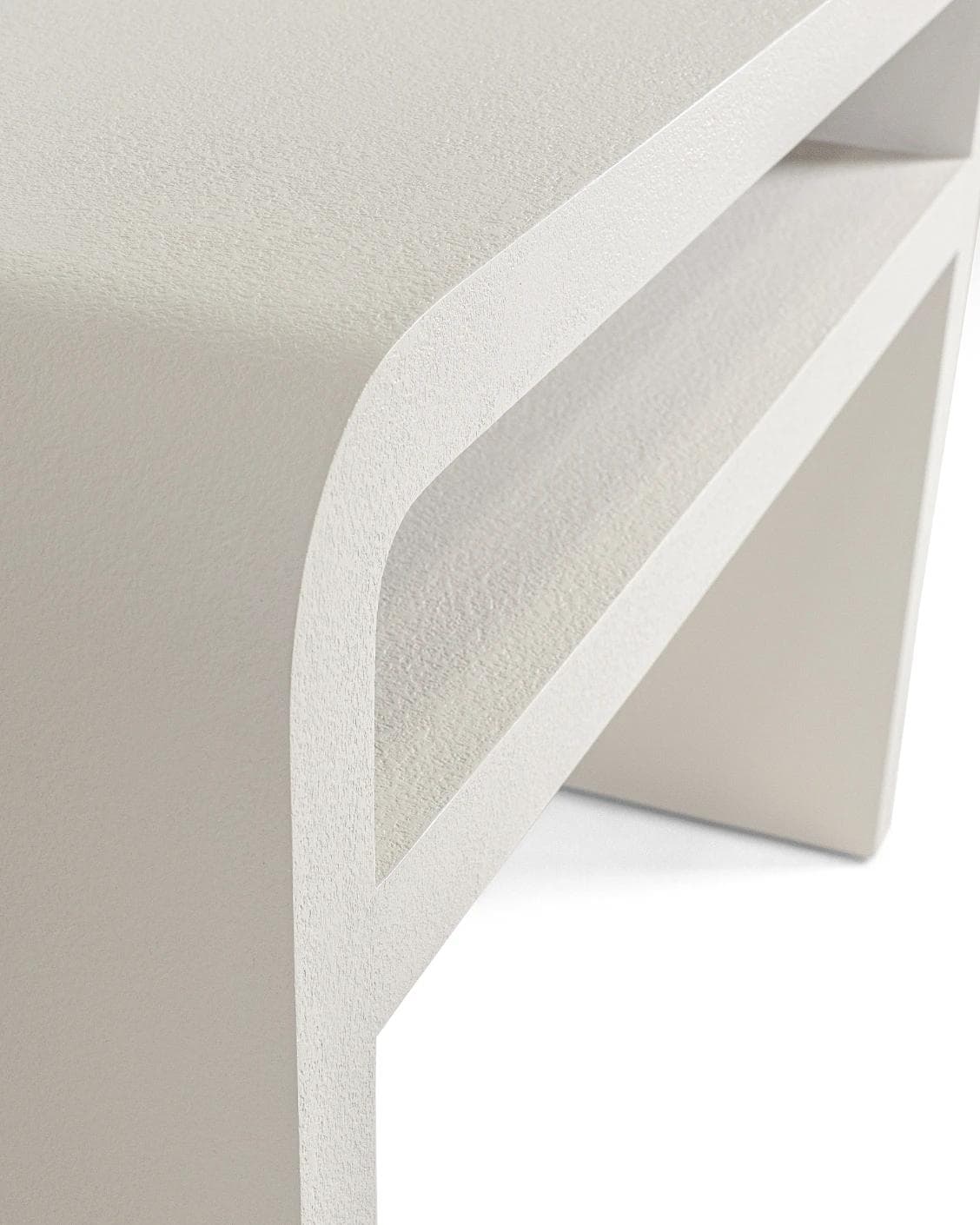 Orta console table in soft ivory and stone, shown in a product close-up as image 6