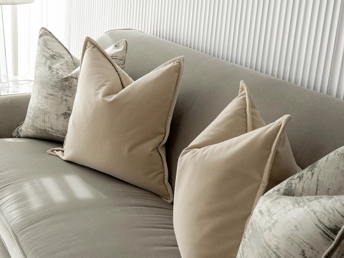 Jennica Bundle bundle - indoor in beige, grey and white, shown in a lifestyle right view as image 3