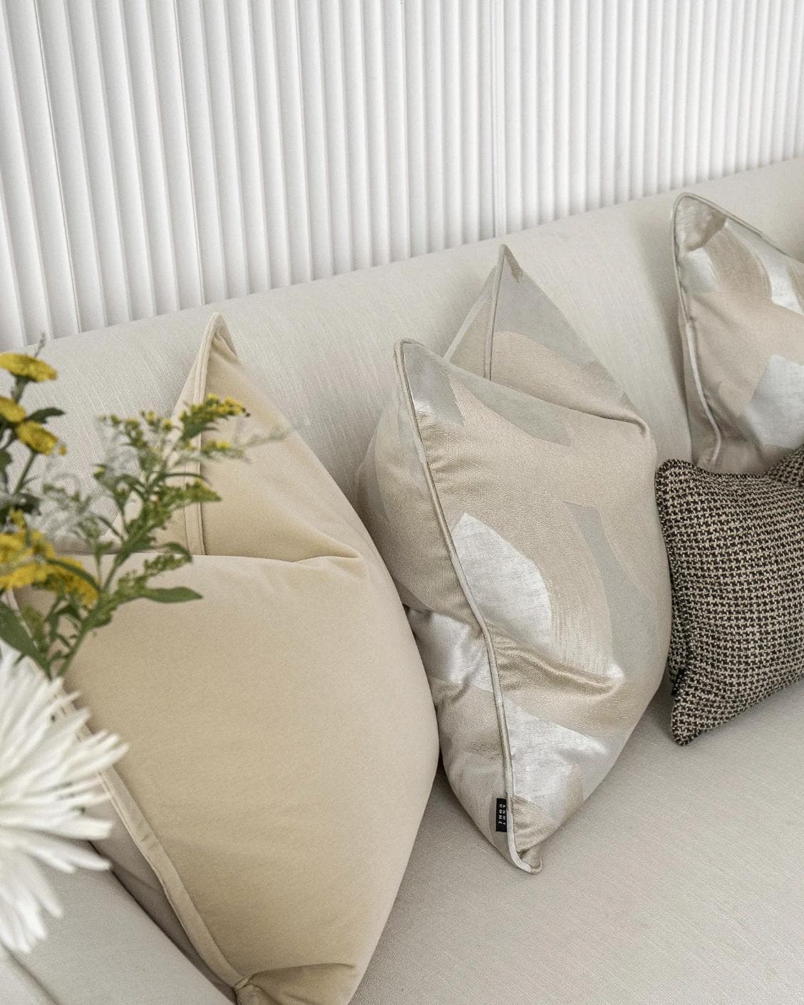 Cheena Bundle cushion, shown in a lifestyle left view as image 5
