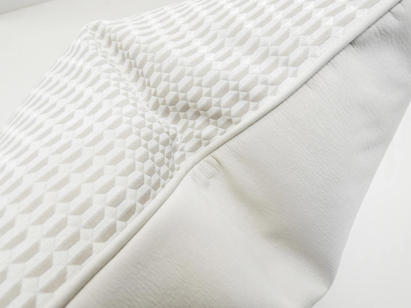 Paola Laurent cushion in white and beige, shown in a product top view as image 8