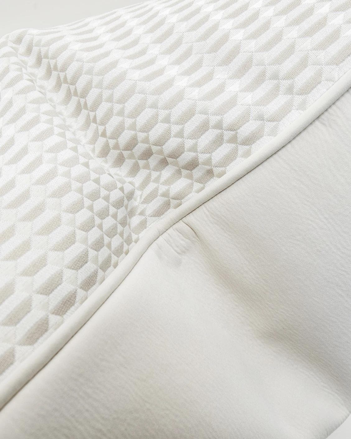Paola Laurent cushion in white and beige, shown in a product top view as image 8