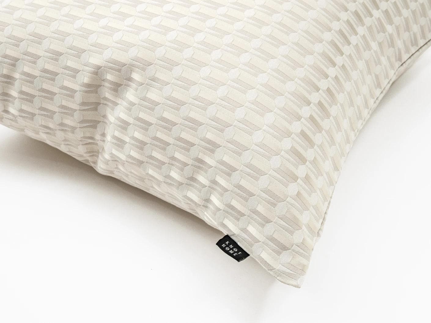 Paul Bianca cushion in white and beige, shown in a product top view as image 6