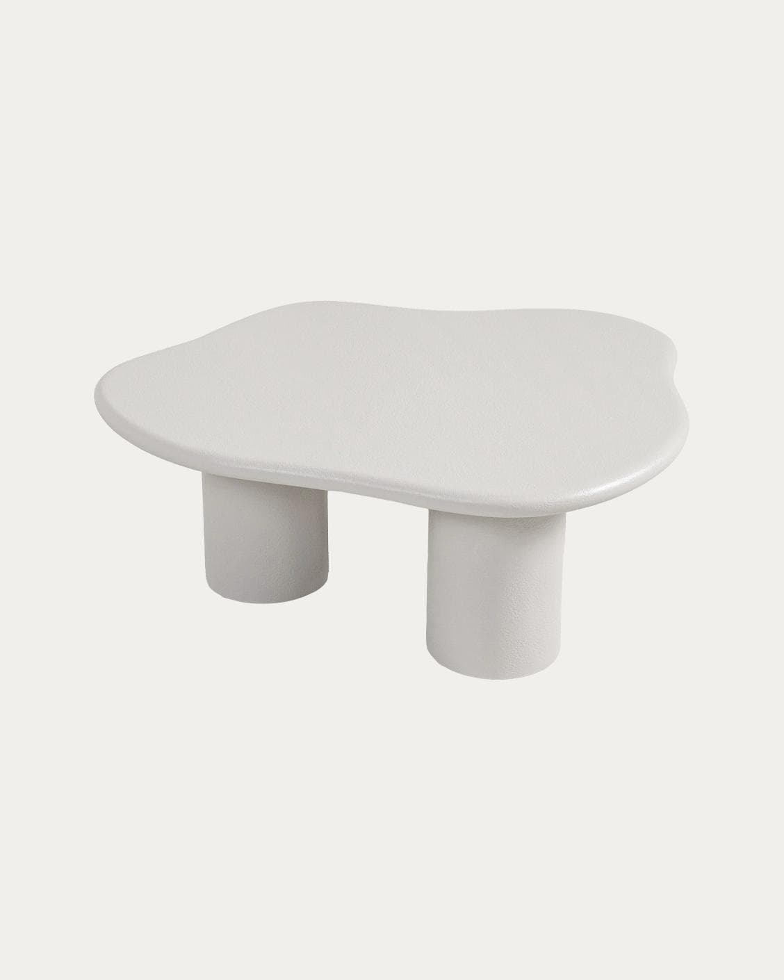 Pienza coffee table in soft ivory and stone, shown in a product front view as image 1