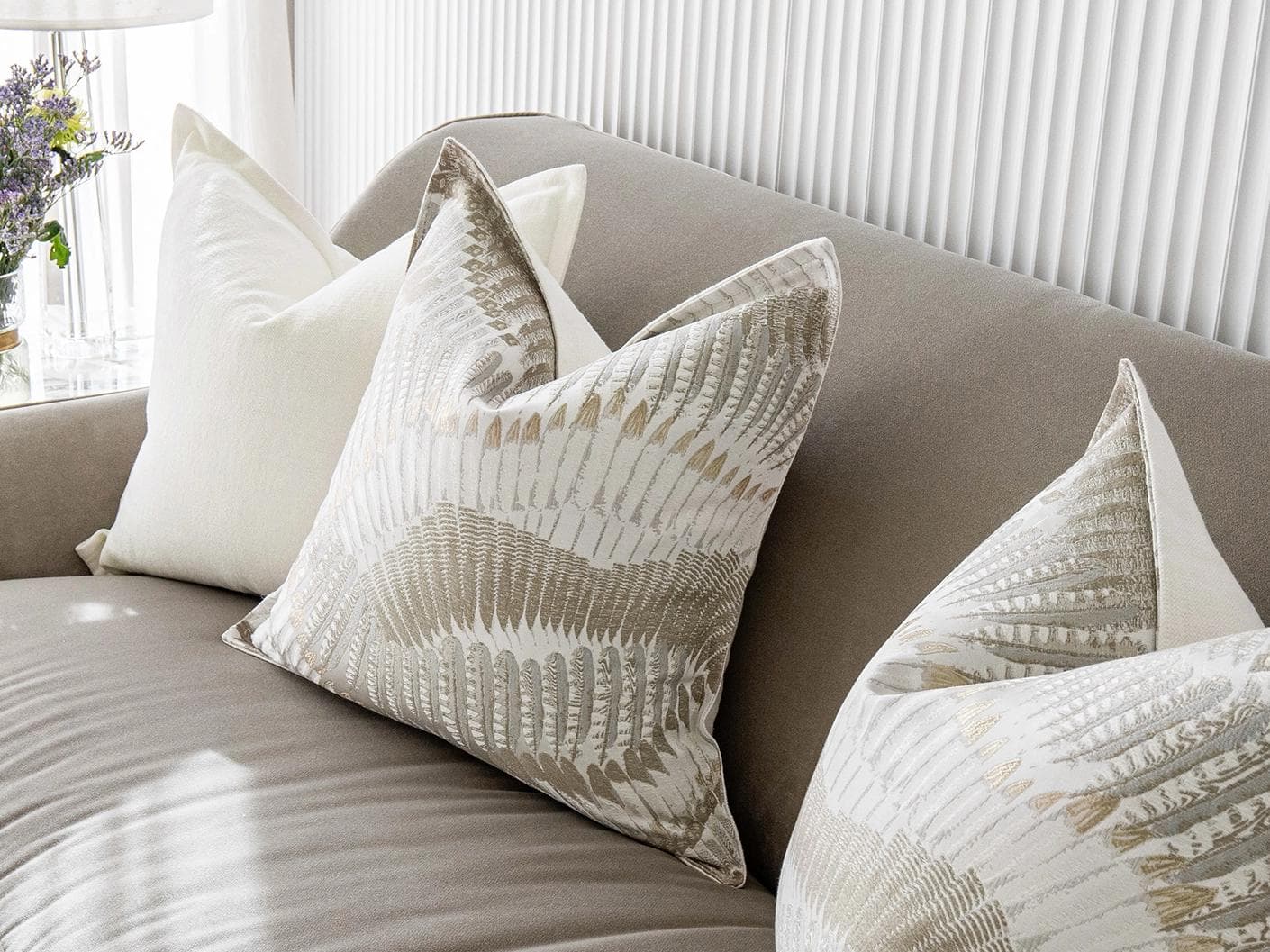 Stella Bundle bundle - indoor in white, brown and grey, shown in a lifestyle right view as image 3