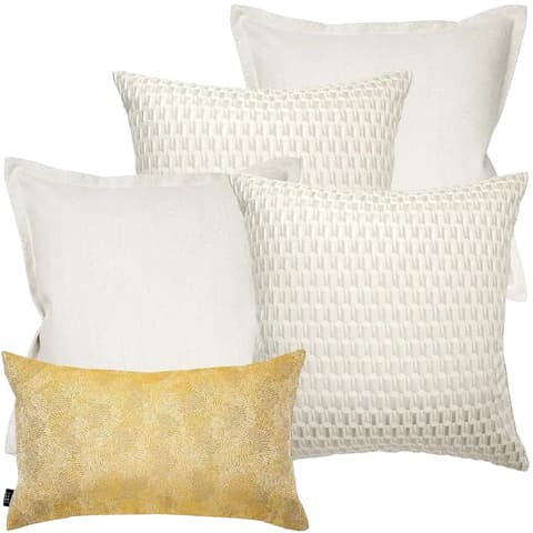 Melina Bundle bundle - indoor in white, yellow and beige, shown in a product front view as image 1