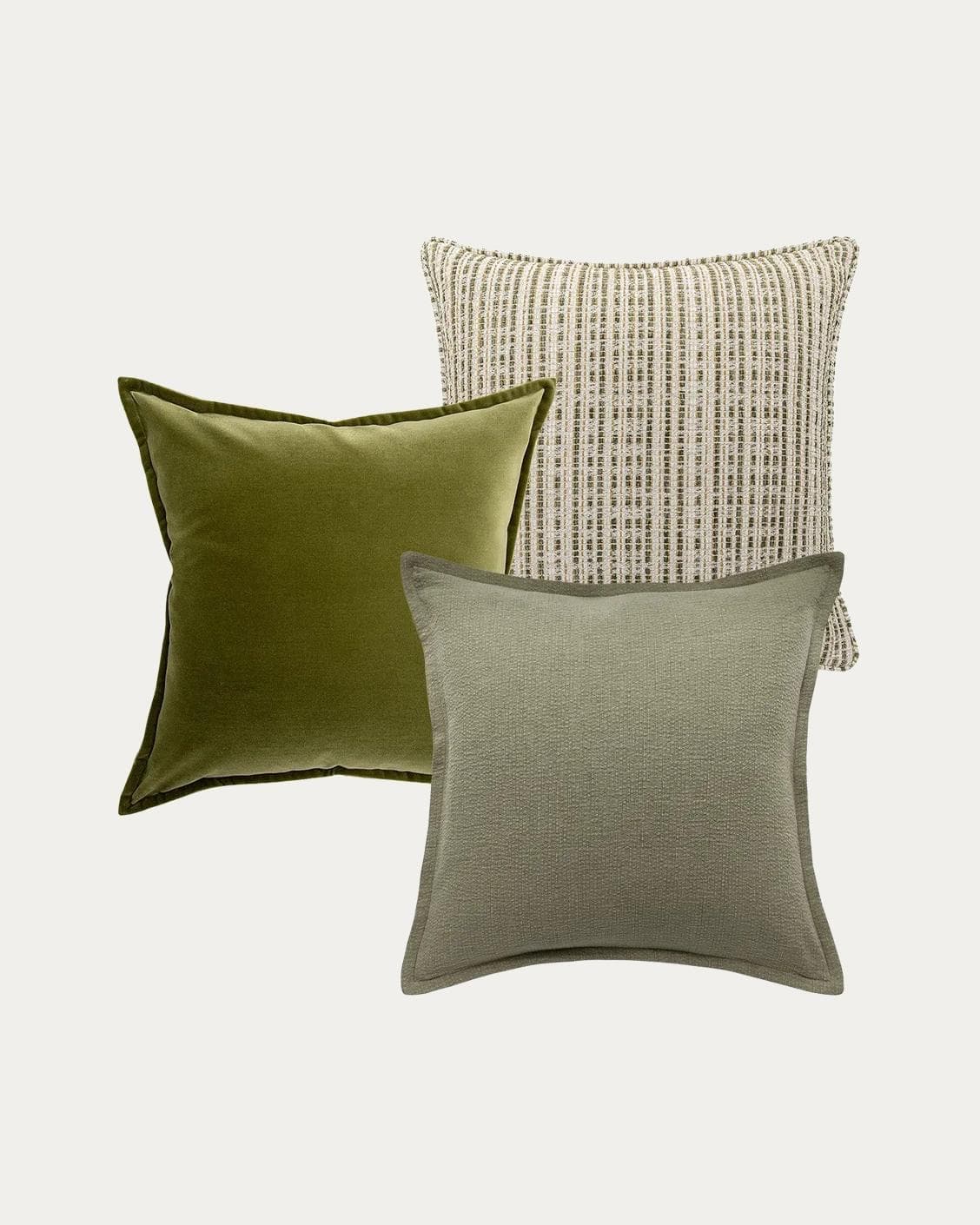 Praveen Bundle bundle - indoor in green and cream, shown in a product front view as image 1