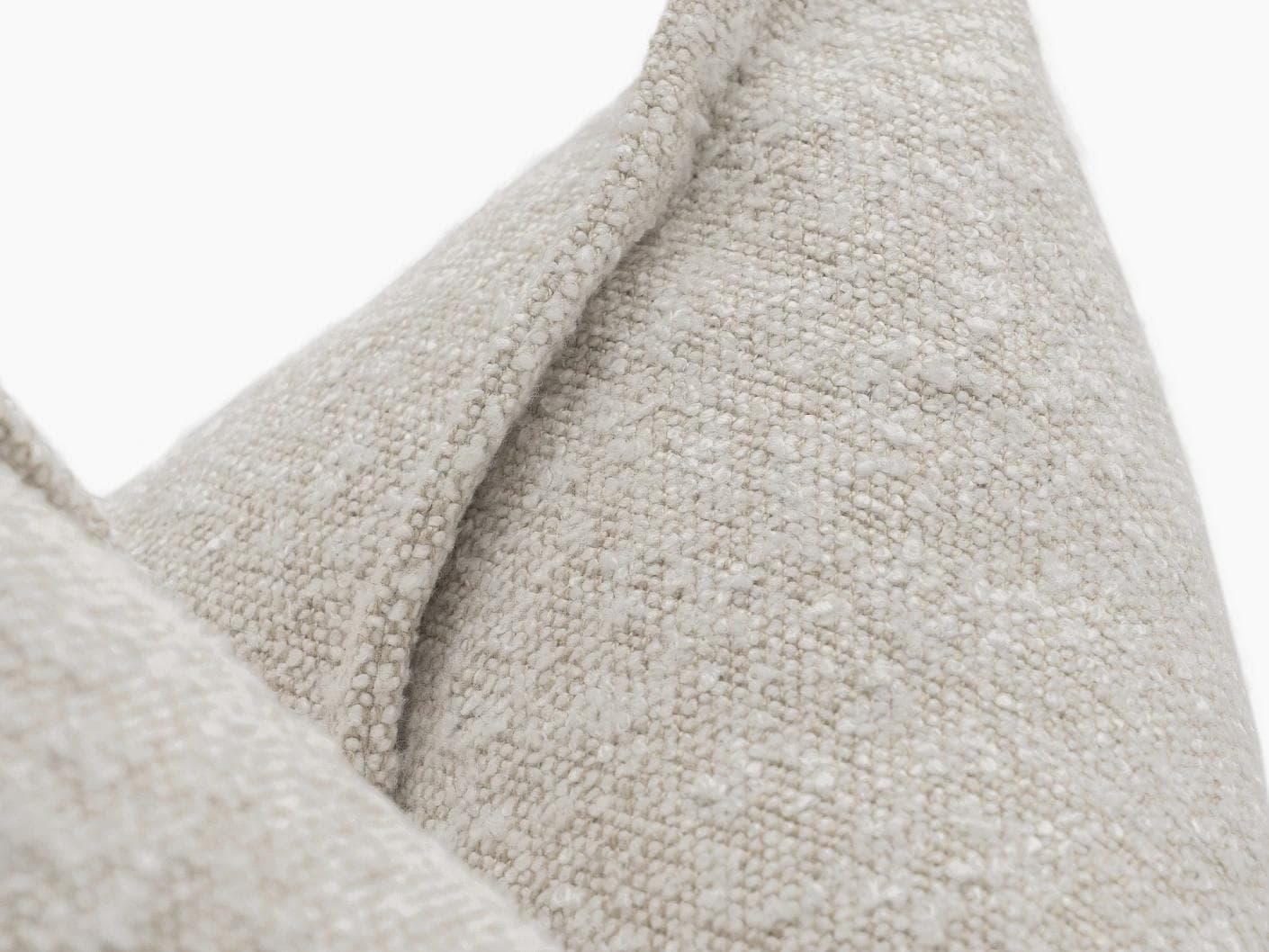 Quinn Shale cushion in cream and beige, shown in a product close-up as image 7
