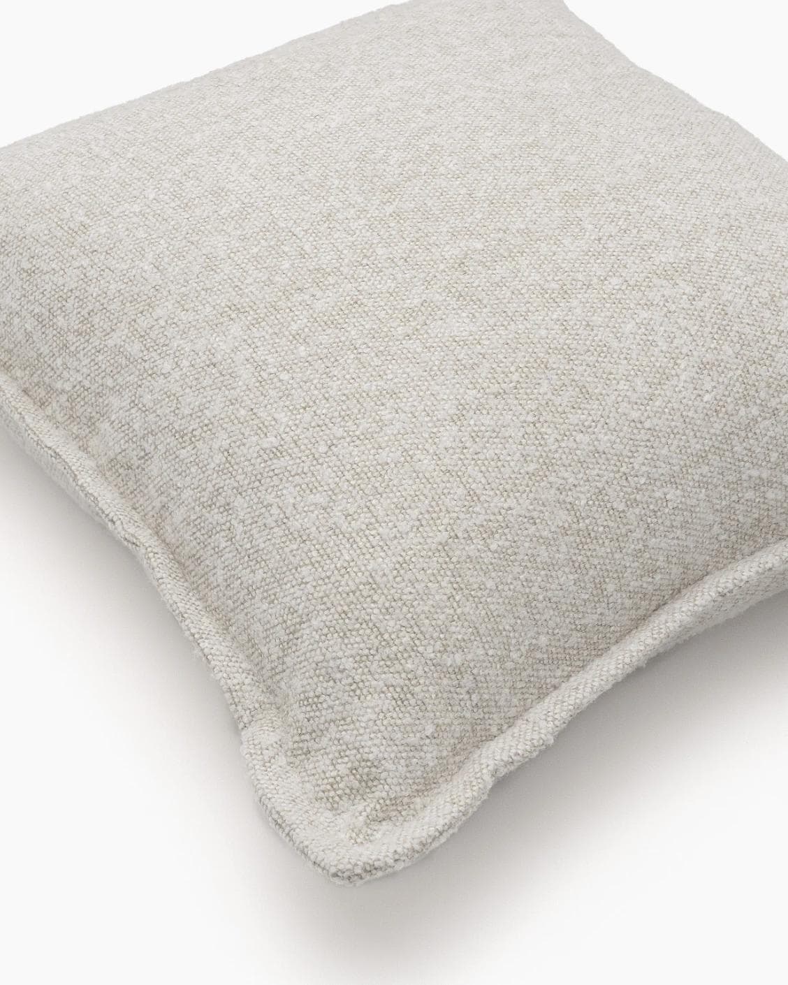Quinn Shale cushion in cream and beige, shown in a product top view as image 8