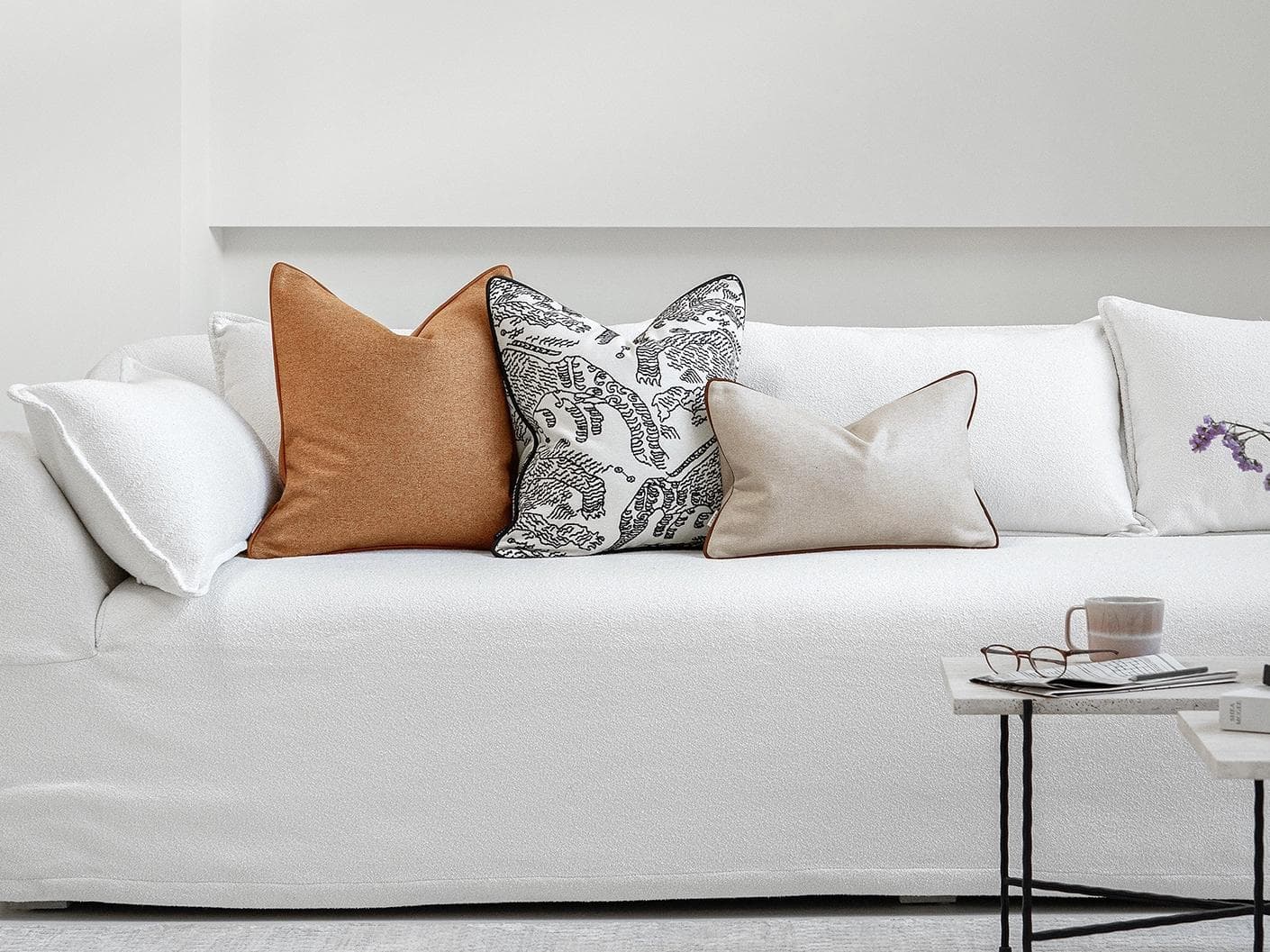 Rachel Bundle cushion, shown in a lifestyle front view as image 4