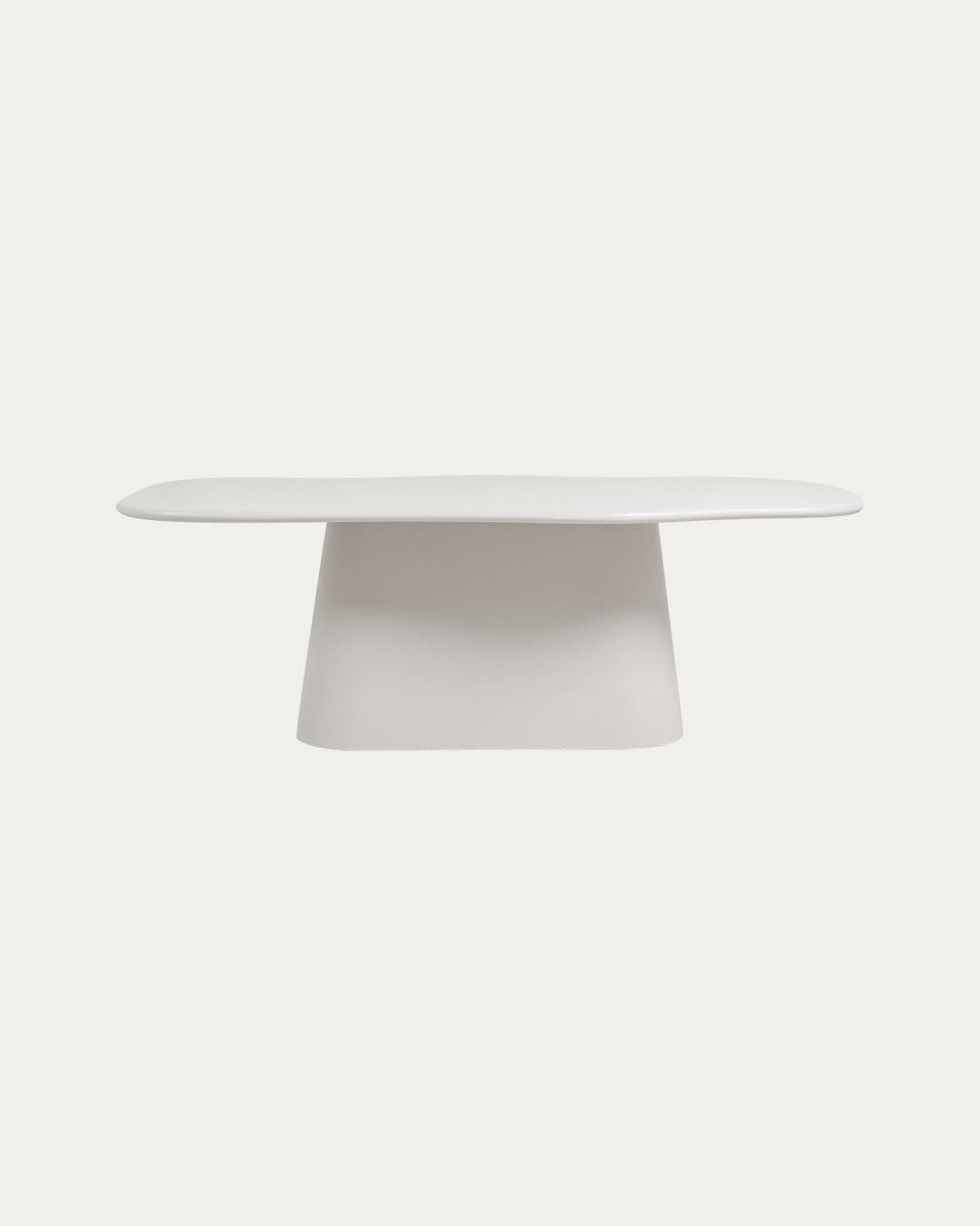 Ravenna dining table in soft ivory, stone and ivory, shown in a product front view as image 1