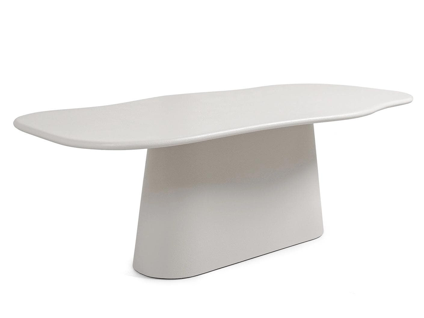 Ravenna dining table in soft ivory, stone and ivory, shown in a product left view as image 3
