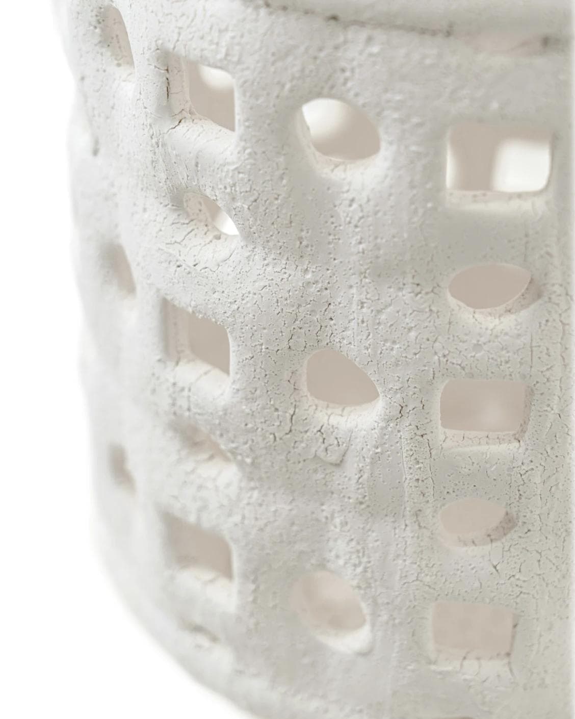 Reba Terra candle holders in soft ivory and ivory, shown in a product close-up as image 6