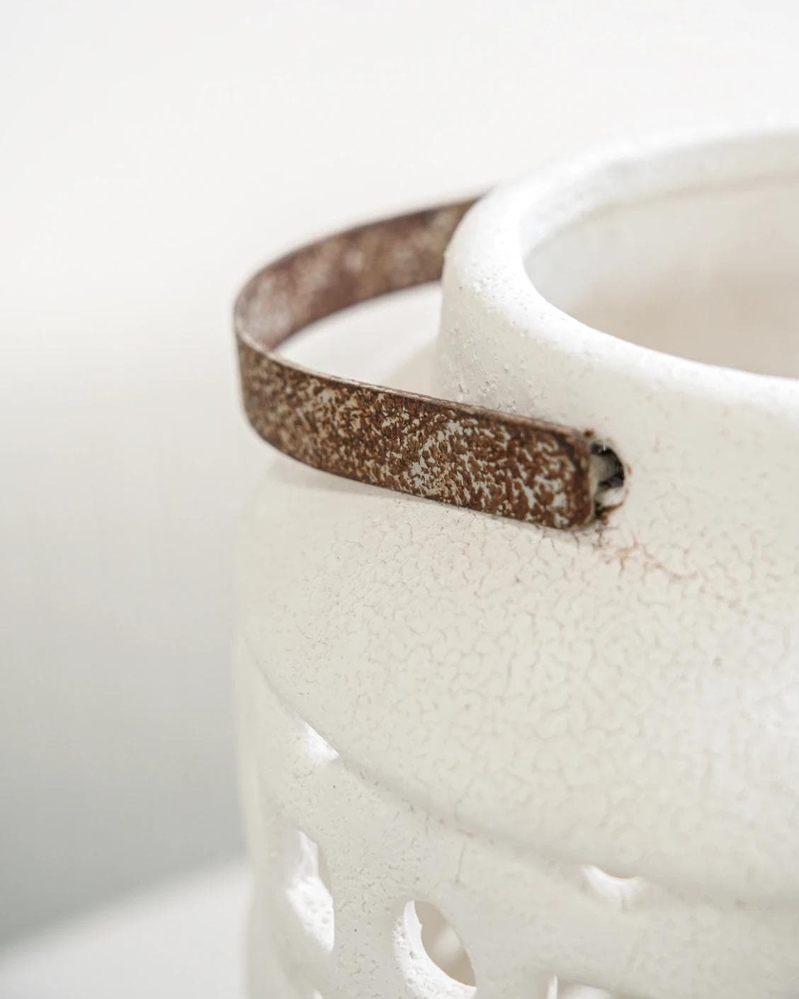 Reba Terra candle holders in soft ivory and ivory, shown in a product close-up as image 8