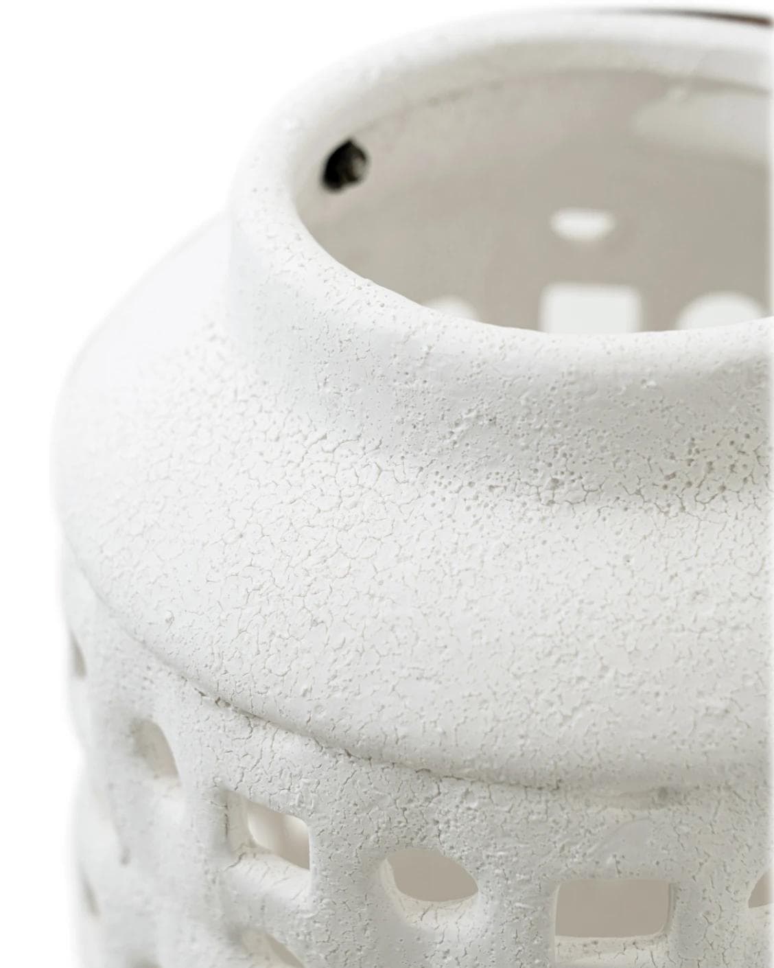 Reba Terra candle holders in soft ivory and ivory, shown in a product close-up top view as image 9