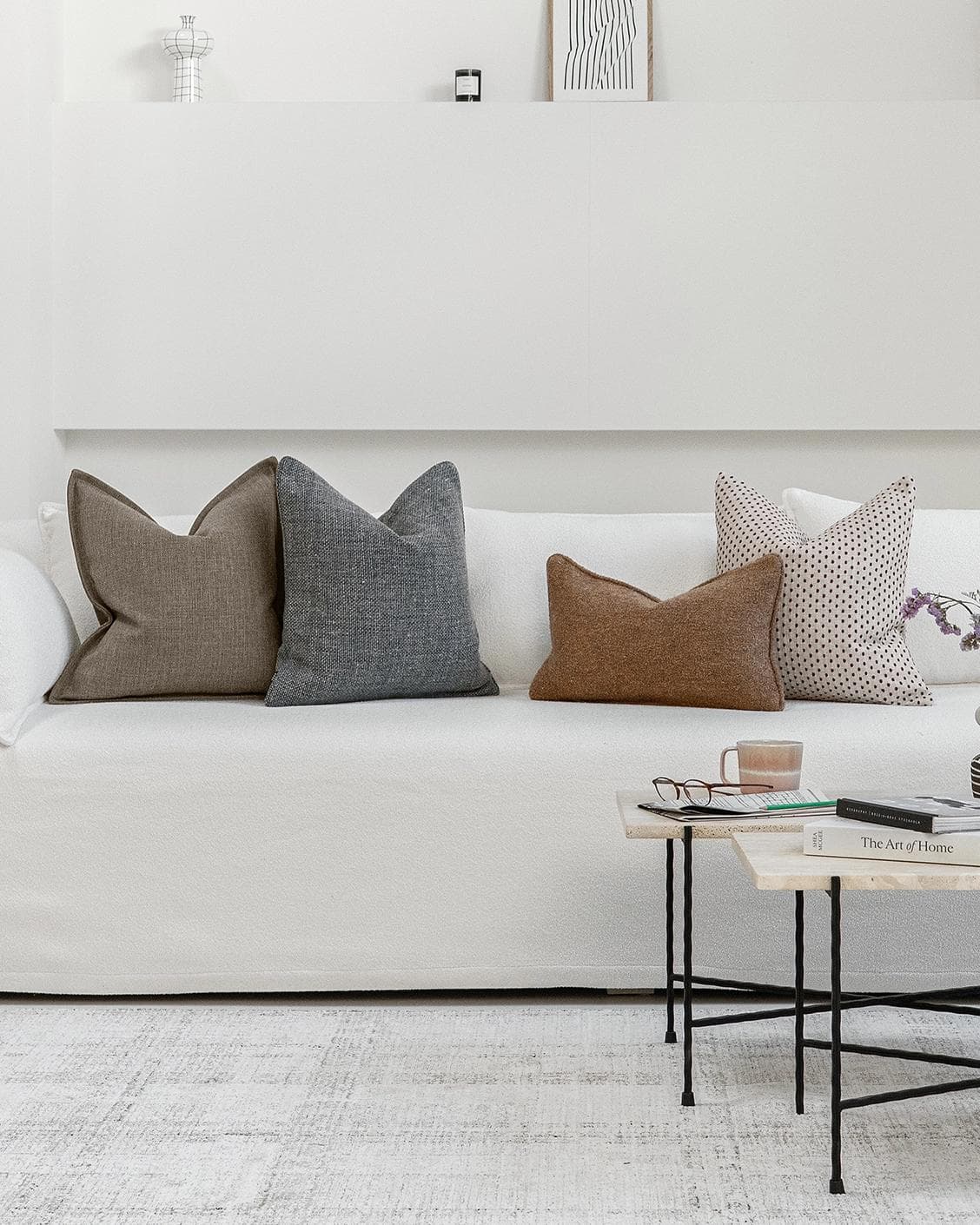 Rebecca Bundle cushion, shown in a lifestyle front view as image 4