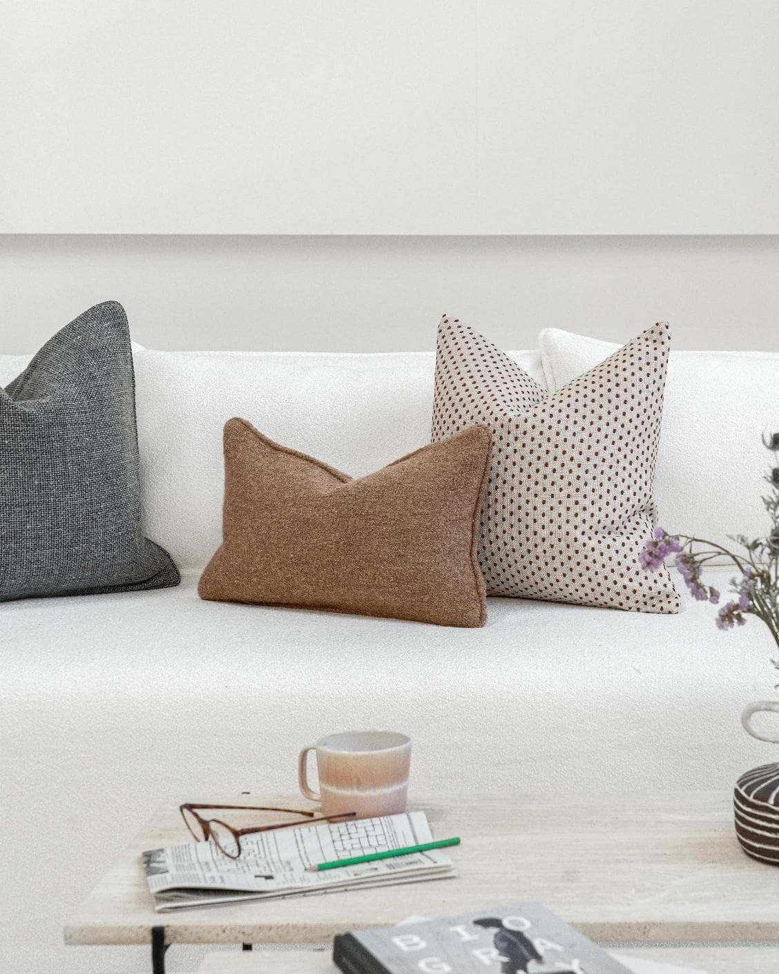 Rebecca Bundle cushion, shown in a lifestyle front view as image 5