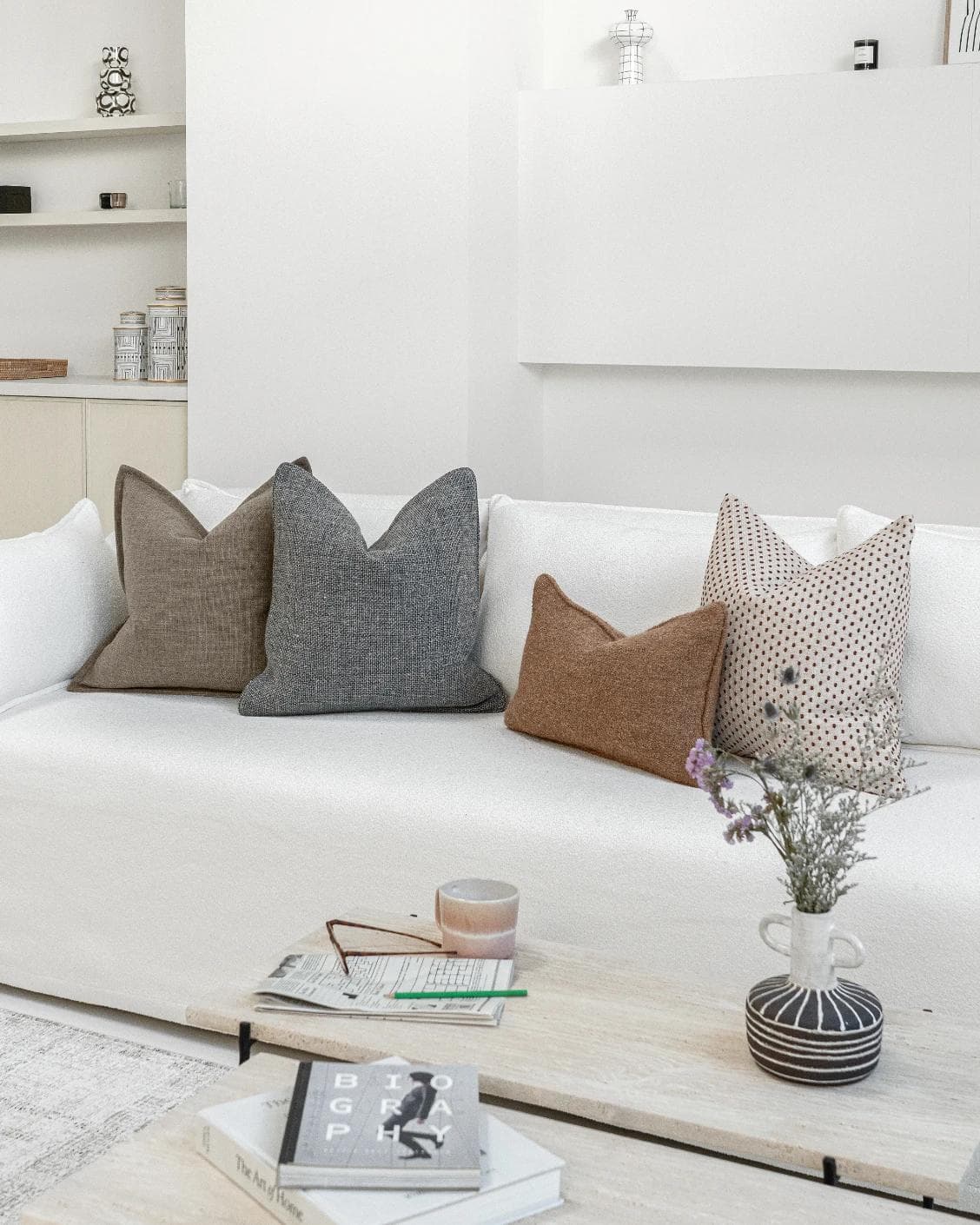 Rebecca Bundle cushion, shown in a lifestyle right view as image 2
