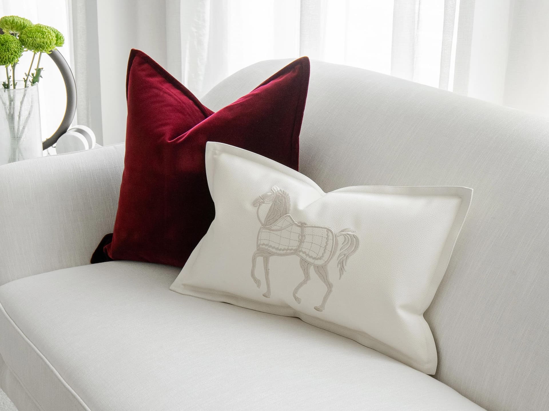 Garnet Bundle bundle - indoor in red, shown in a lifestyle right view as image 3