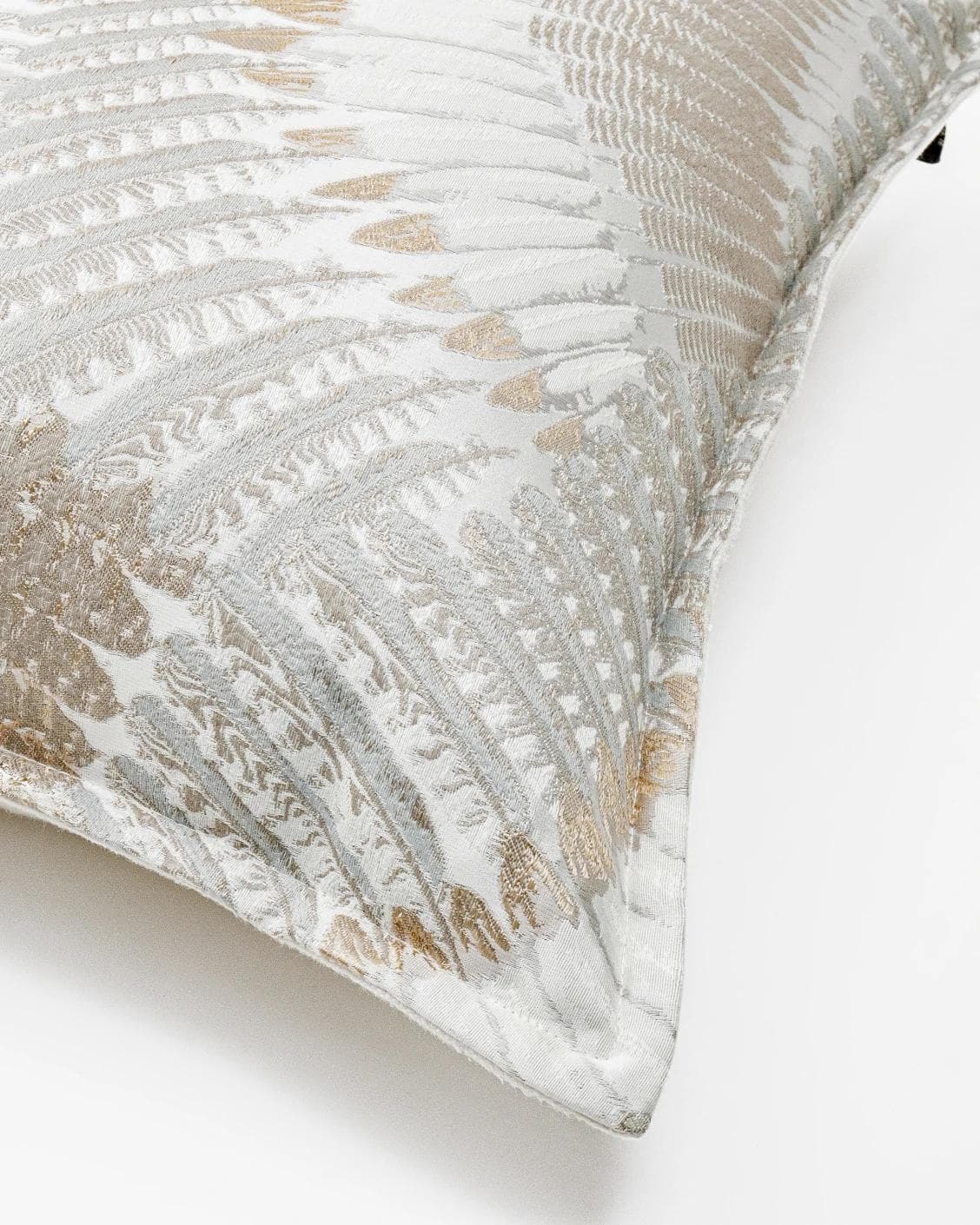 Reesha Bianca cushion in brown and grey, shown in a product top view as image 7