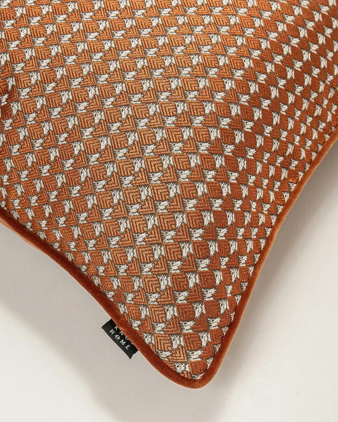 Rory Caravaggio cushion in orange, shown in a product top view as image 9