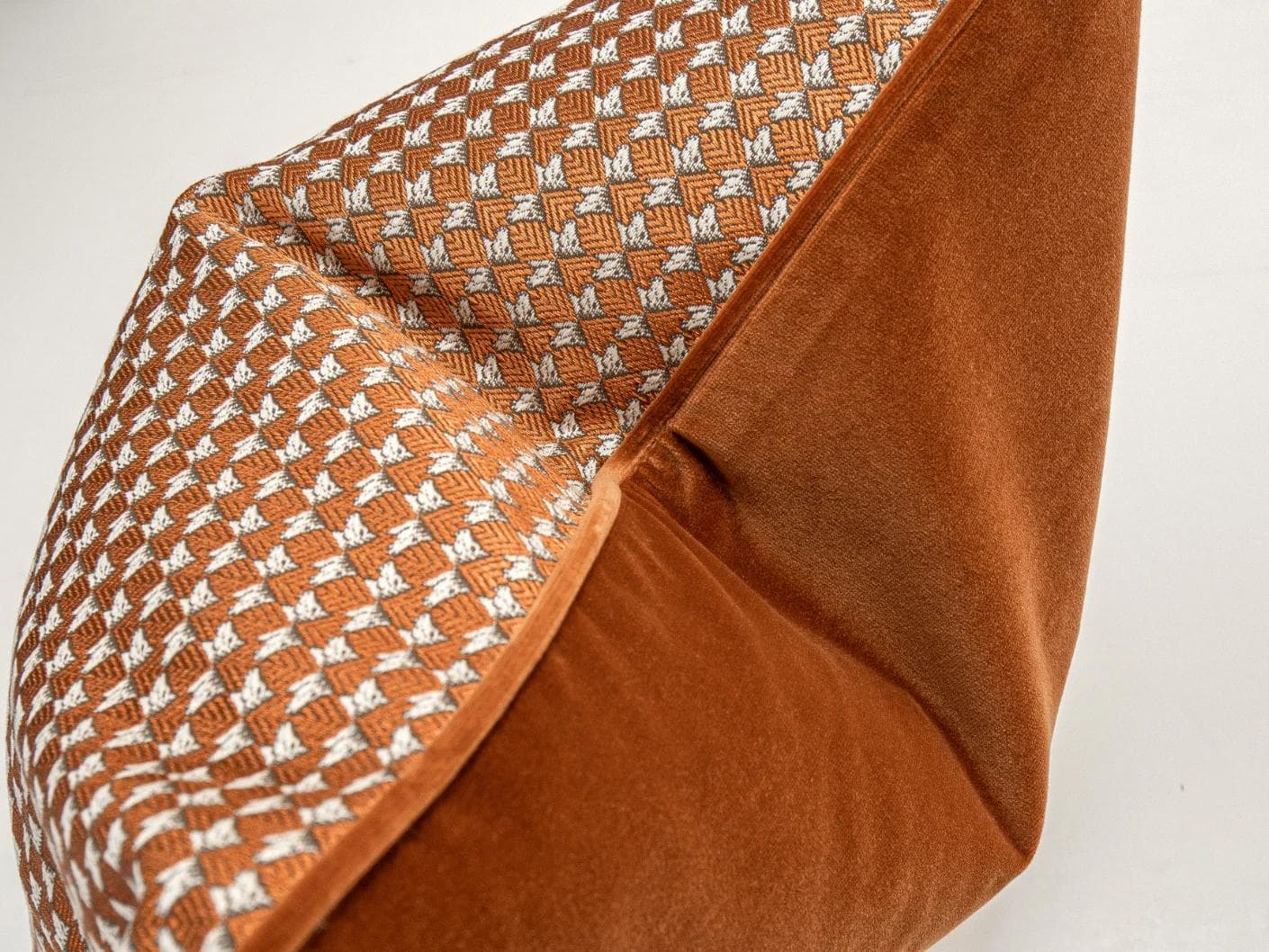 Rory Caravaggio cushion in orange, shown in a product top view as image 10