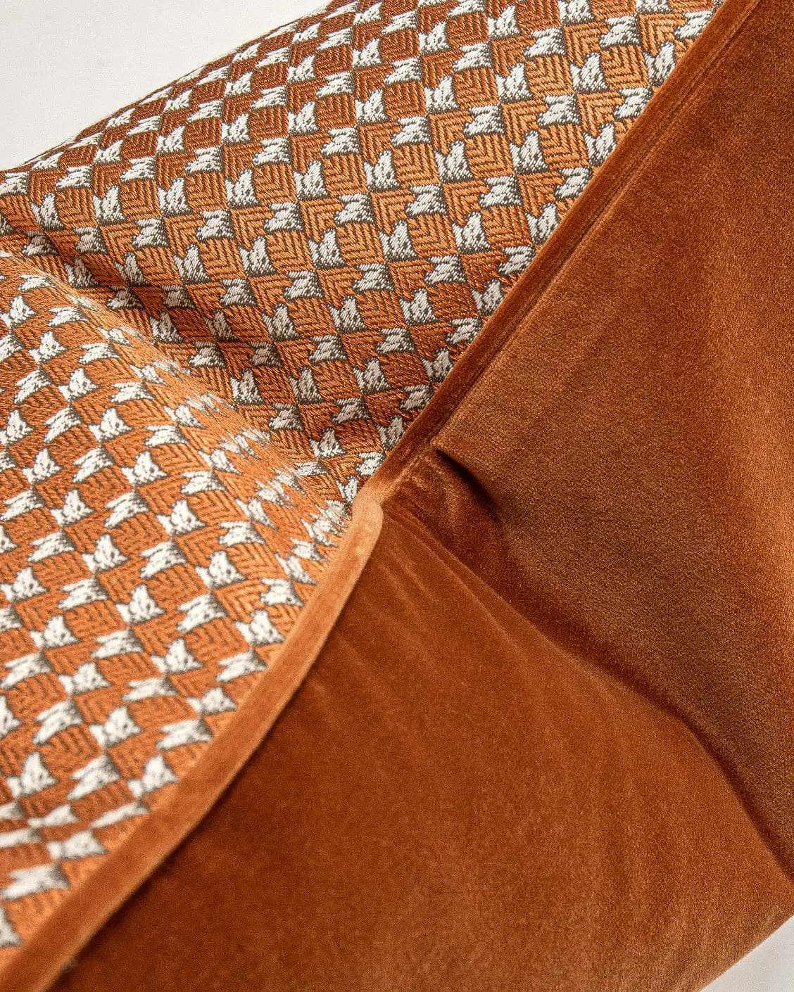 Rory Caravaggio cushion in orange, shown in a product top view as image 10