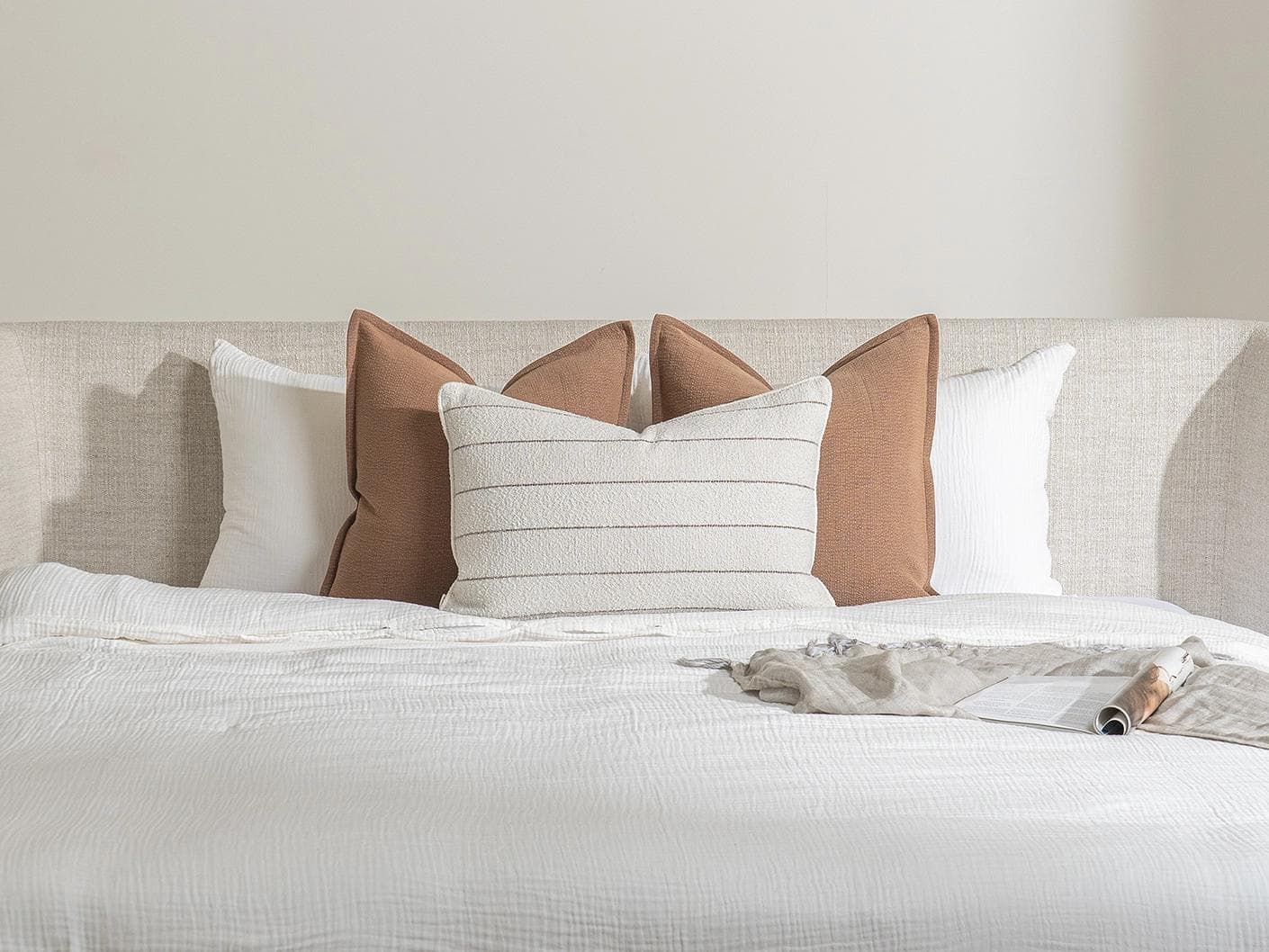 Rosh Bundle bundle - indoor in rust and ivory, shown in a lifestyle front view as image 2