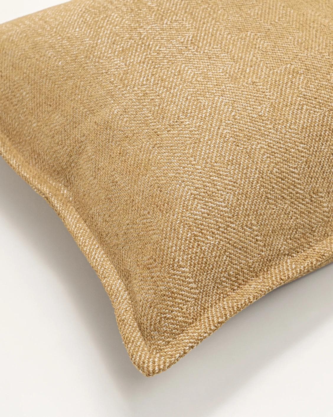 Rue Gaze cushion in beige, shown in a product top view as image 9