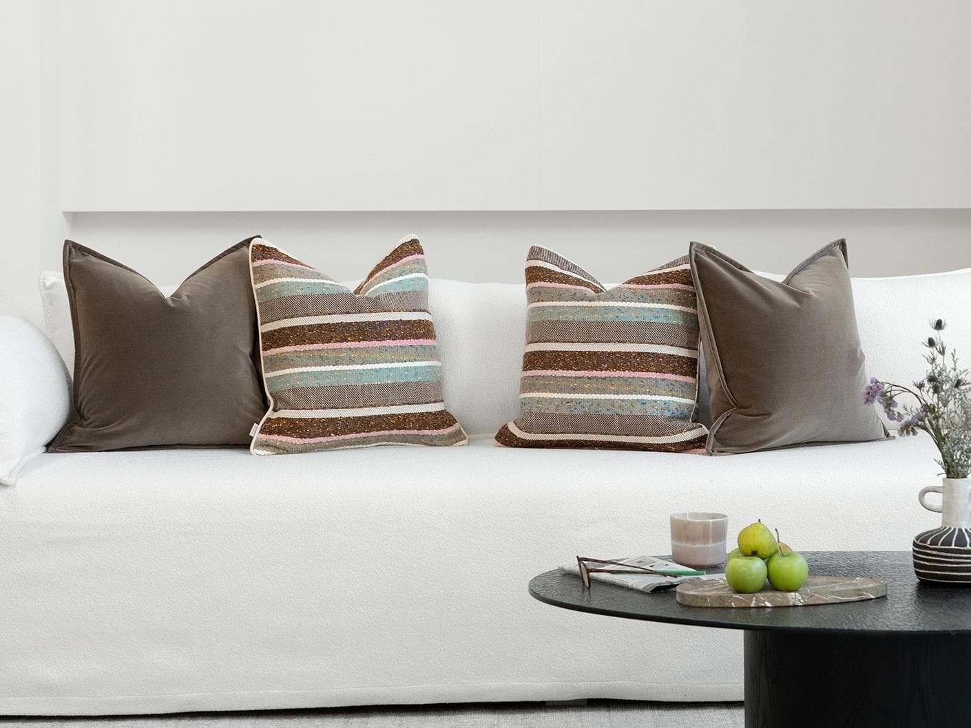 Sasha Bundle cushion, shown in a lifestyle front view as image 4