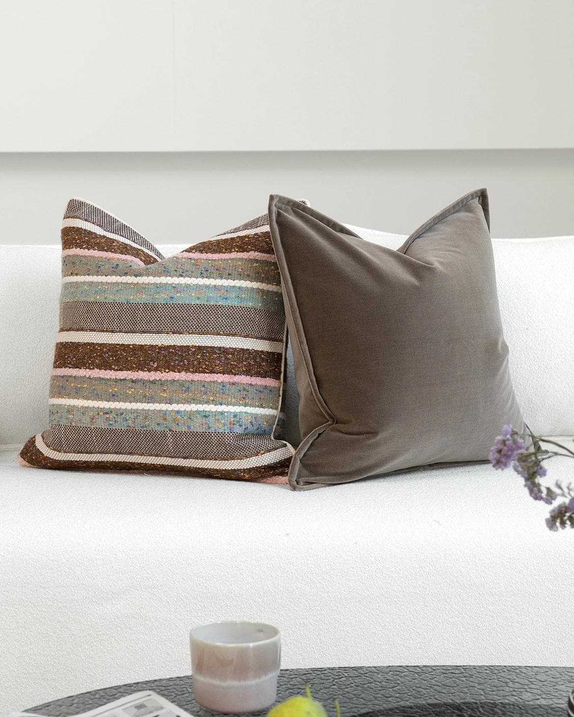 Sasha Bundle cushion, shown in a lifestyle front view as image 5