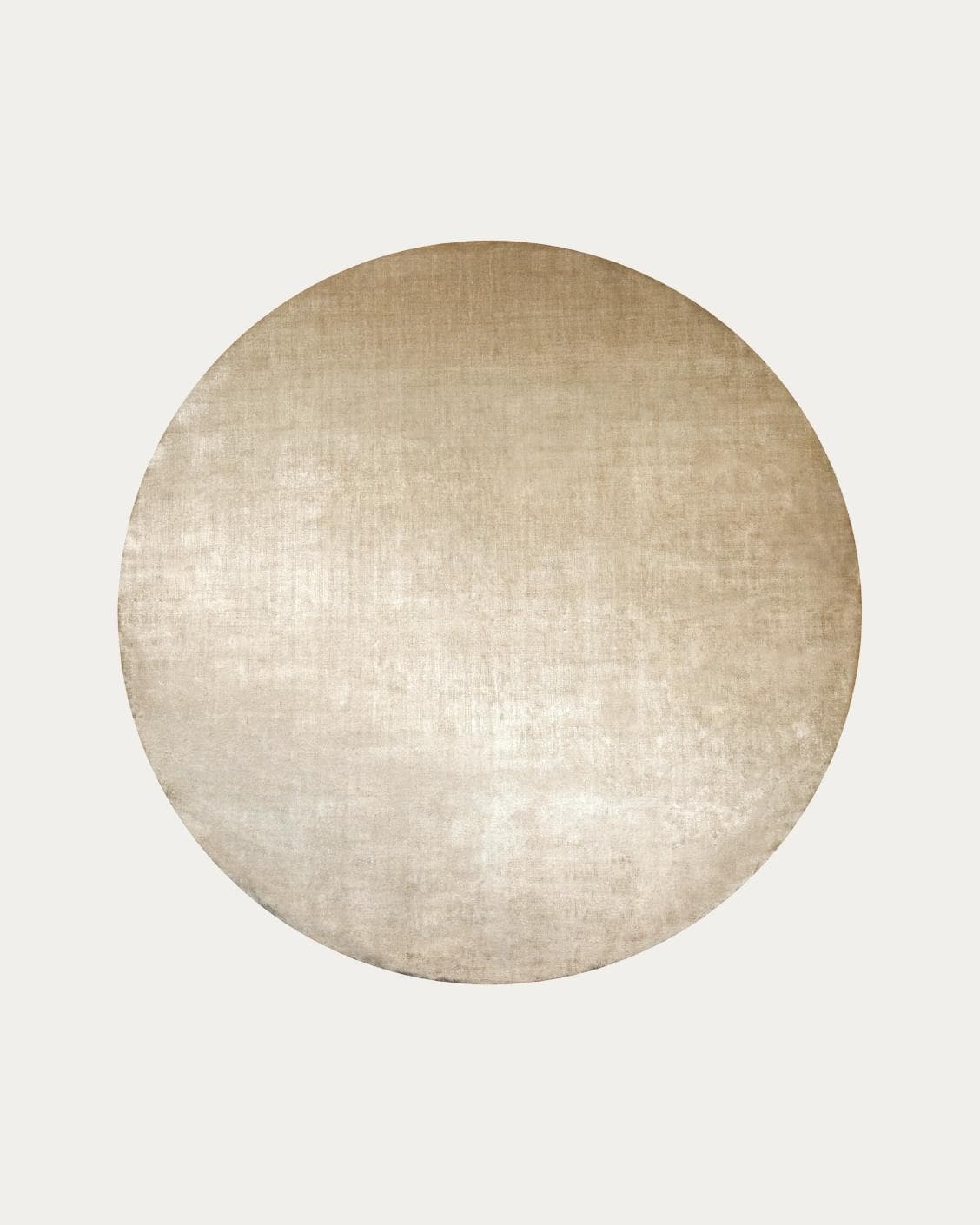 Scarlette Sandy Round carpet in beige and gold, shown in a product top view as image 1
